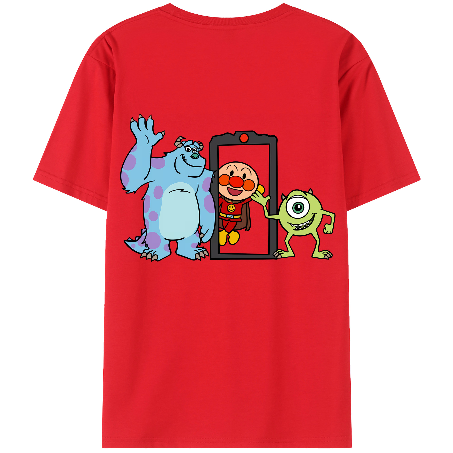 （画像用） アンパンマン Anpanman 綿100％ メンズ半袖Tシャツ（バックプリント） 通気性