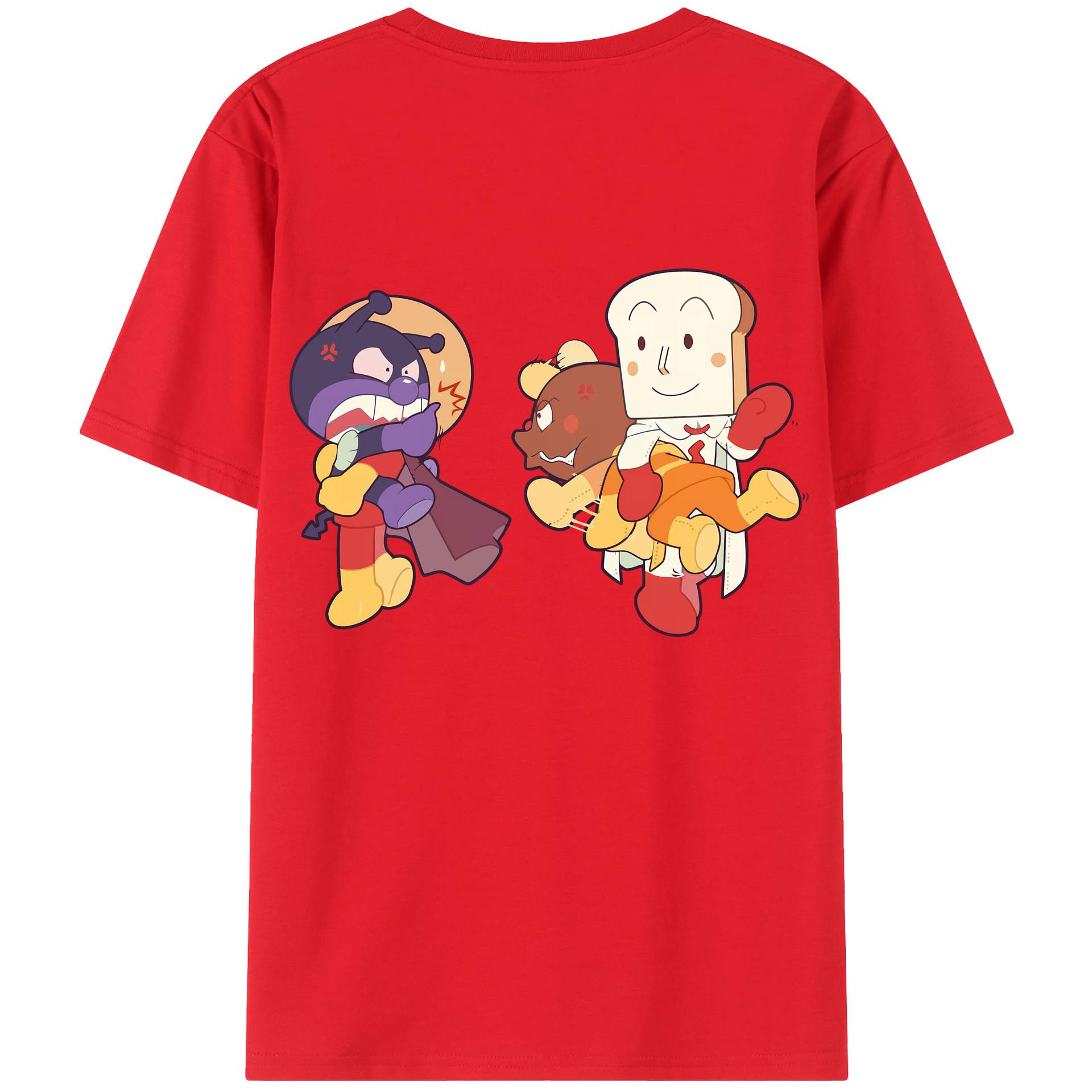 （画像用） アンパンマン Anpanman 綿100％ メンズ半袖Tシャツ（バックプリント） 通気性