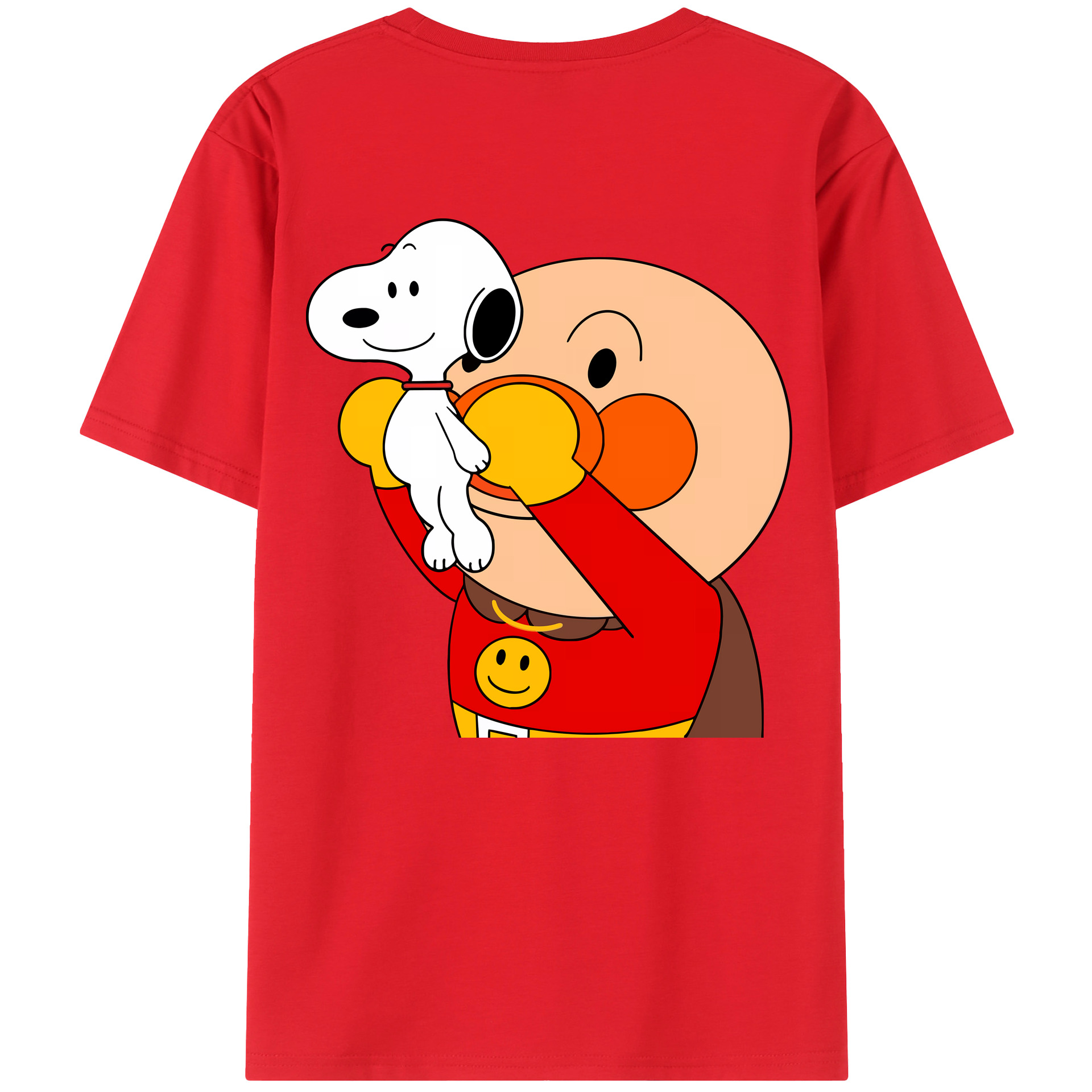 （画像用） アンパンマン Anpanman 綿100％ メンズ半袖Tシャツ（バックプリント） 通気性