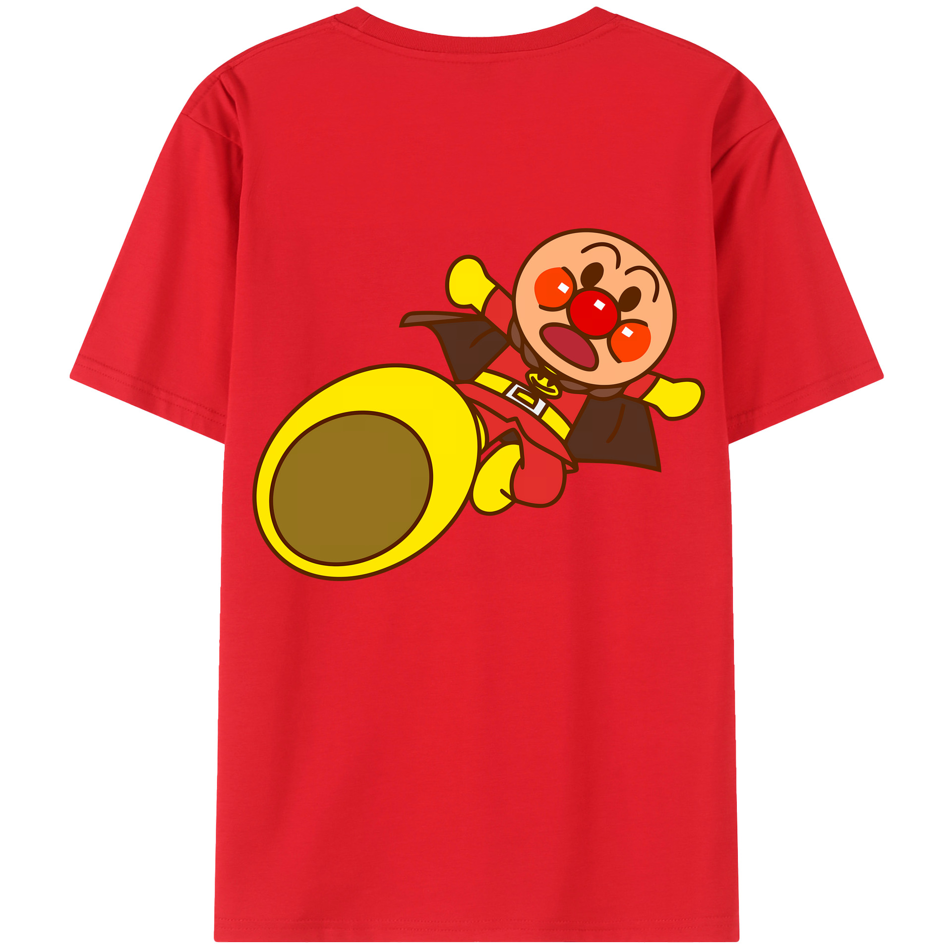 （画像用） アンパンマン Anpanman 綿100％ メンズ半袖Tシャツ（バックプリント） 通気性