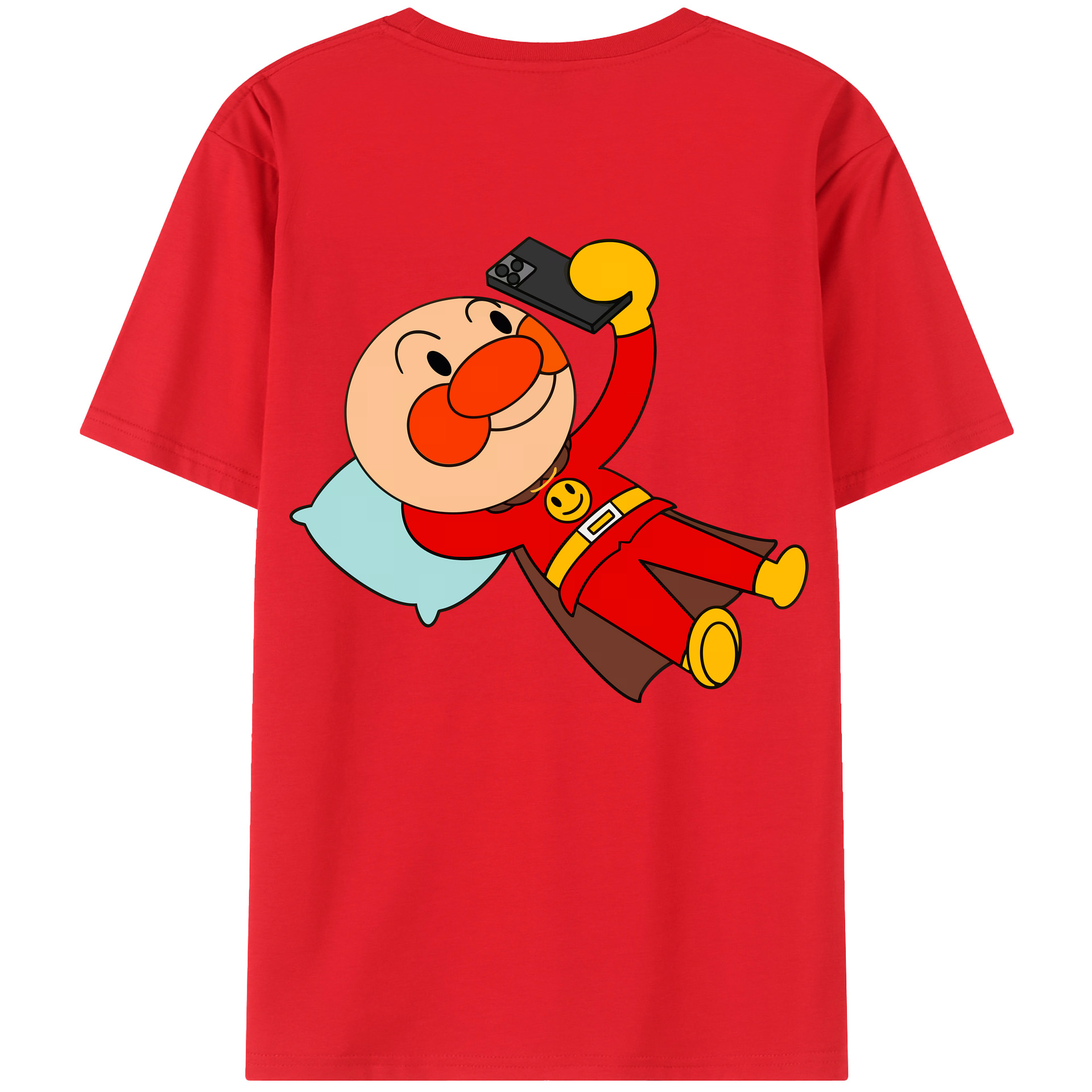 （画像用） アンパンマン Anpanman 綿100％ メンズ半袖Tシャツ（バックプリント） 通気性