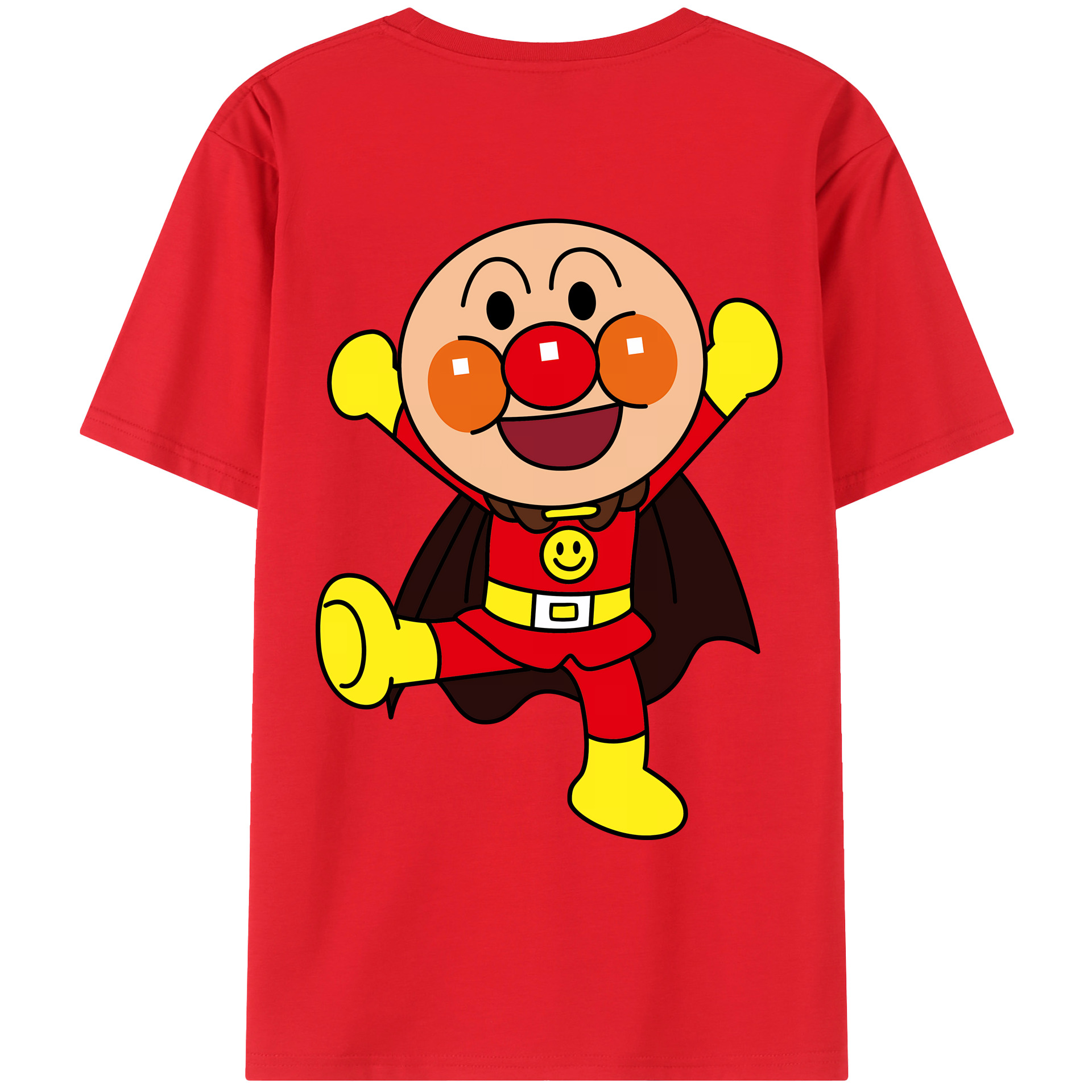 （画像用） アンパンマン Anpanman 綿100％ メンズ半袖Tシャツ（バックプリント） 通気性