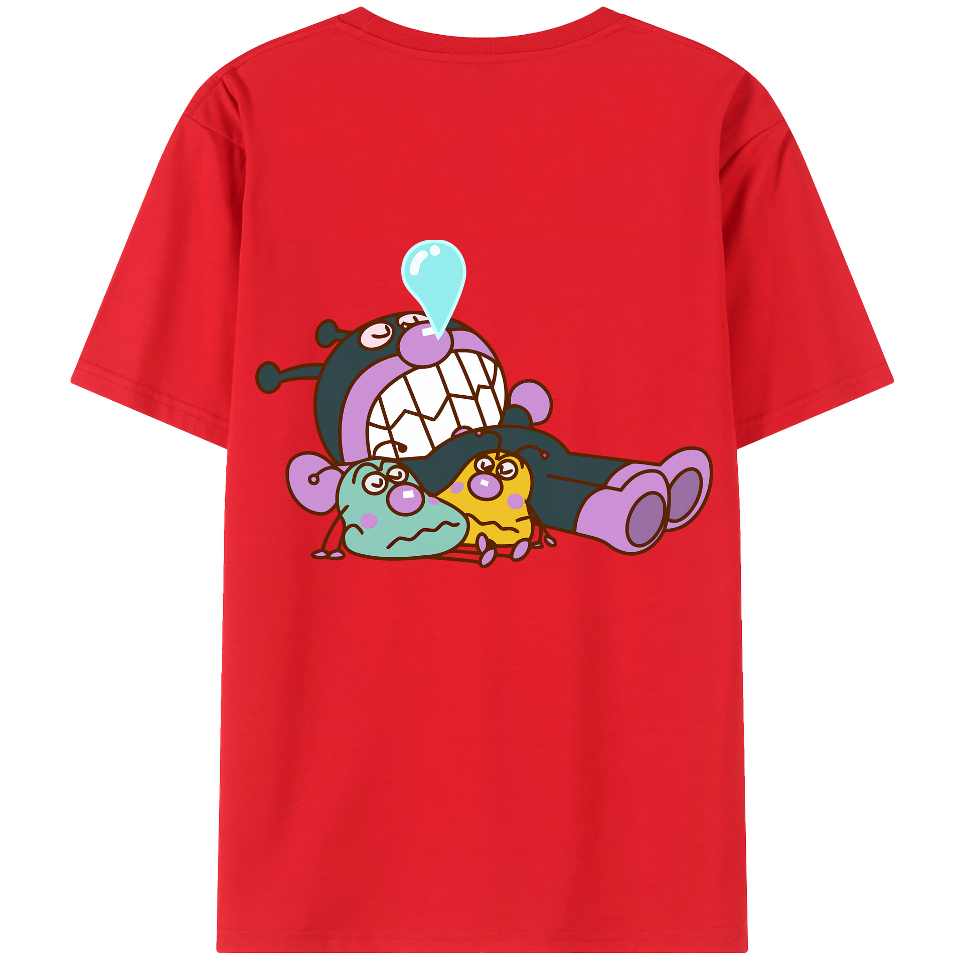 （画像用） アンパンマン Anpanman 綿100％ メンズ半袖Tシャツ（バックプリント） 通気性