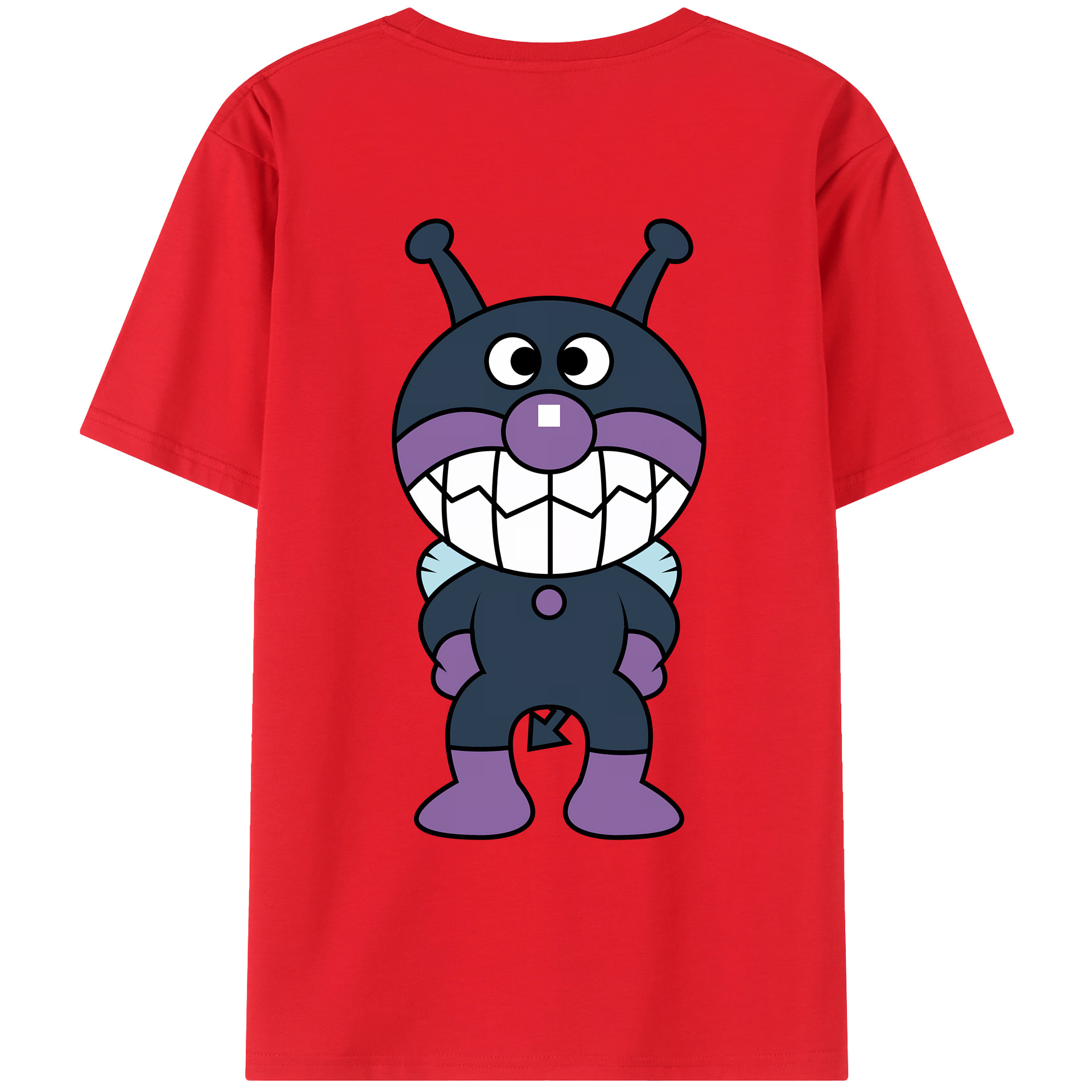 （画像用） アンパンマン Anpanman 綿100％ メンズ半袖Tシャツ（バックプリント） 通気性
