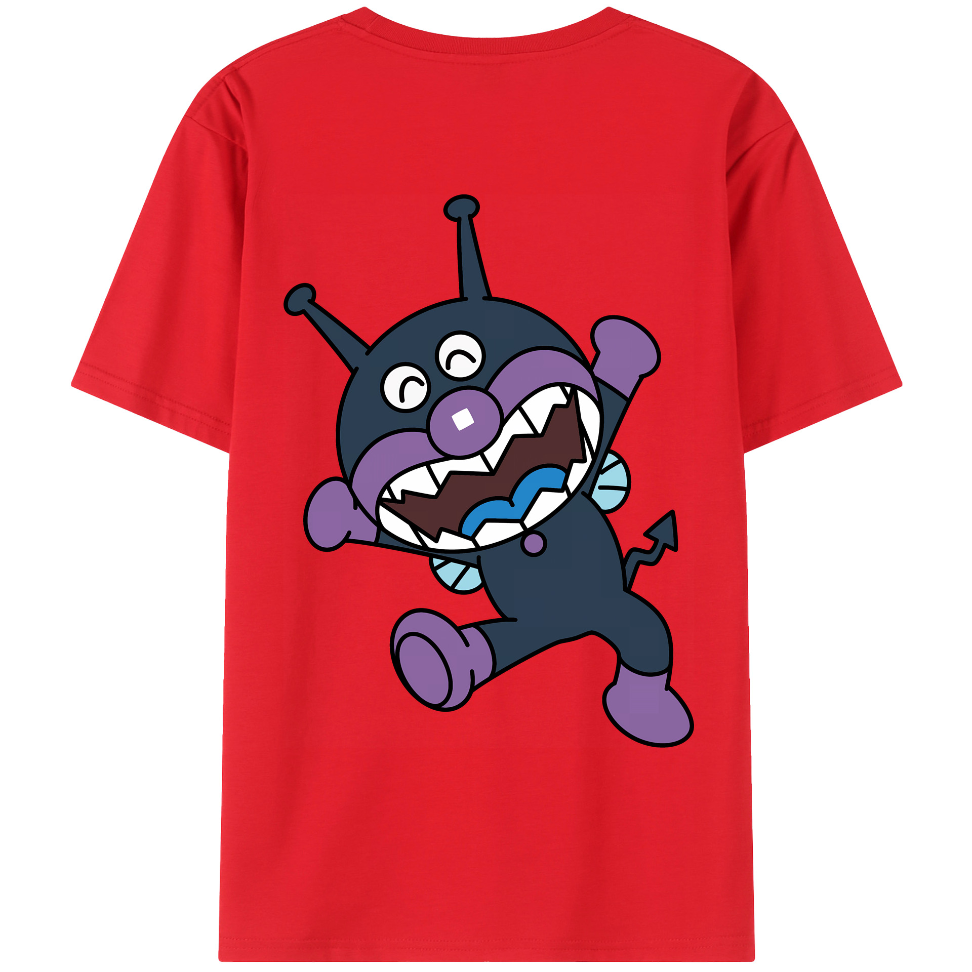 （画像用） アンパンマン Anpanman 綿100％ メンズ半袖Tシャツ（バックプリント） 通気性