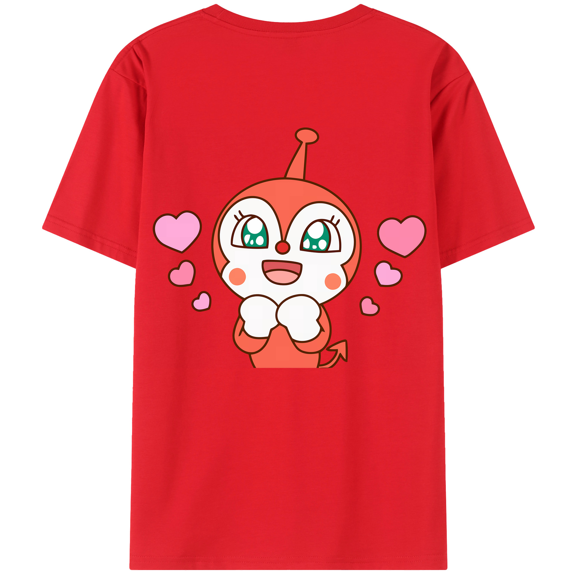 （画像用） アンパンマン Anpanman 綿100％ メンズ半袖Tシャツ（バックプリント） 通気性