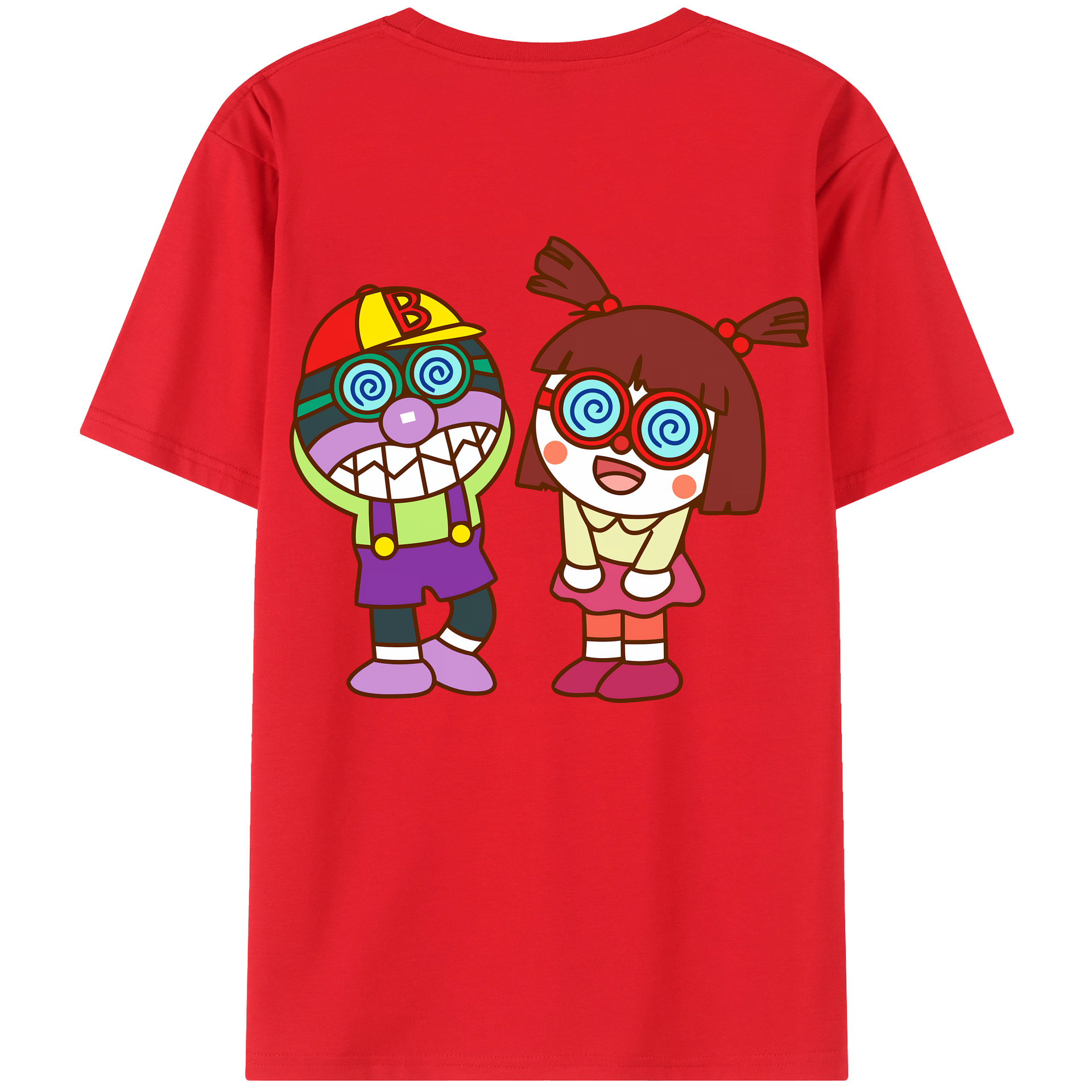（画像用） アンパンマン Anpanman 綿100％ メンズ半袖Tシャツ（バックプリント） 通気性