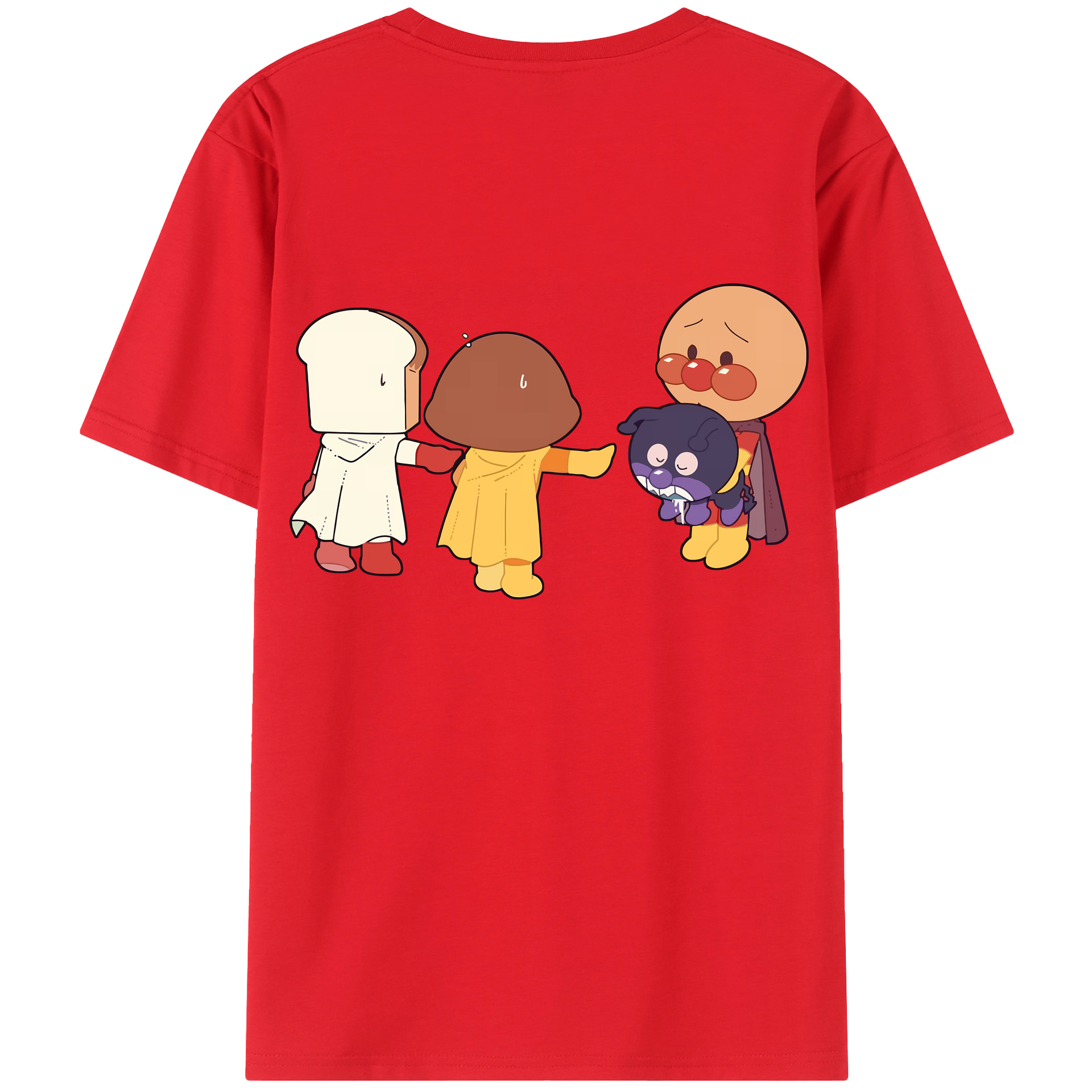 （画像用） アンパンマン Anpanman 綿100％ メンズ半袖Tシャツ（バックプリント） 通気性