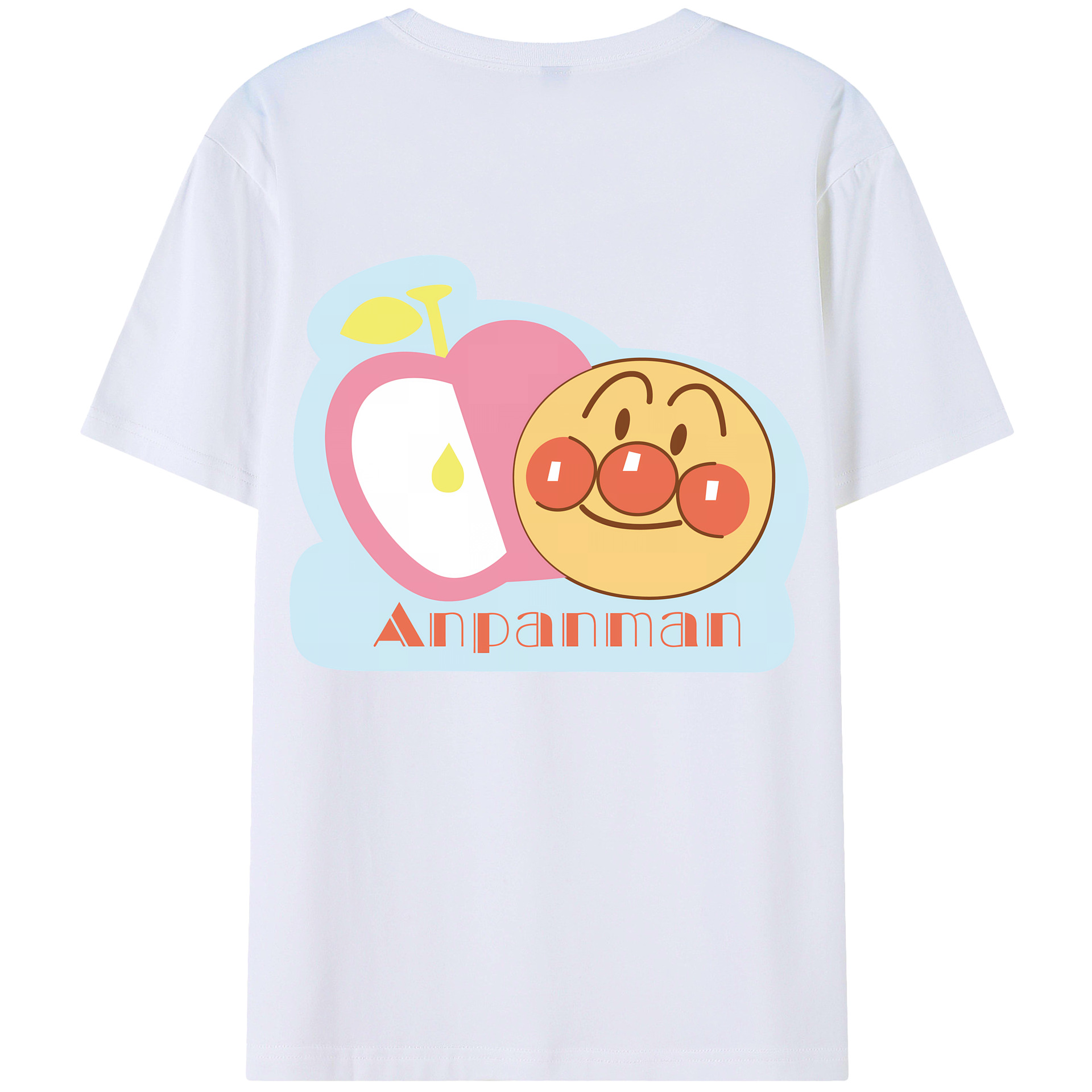 （画像用） アンパンマン Anpanman 綿100％ メンズ半袖Tシャツ（バックプリント） 通気性