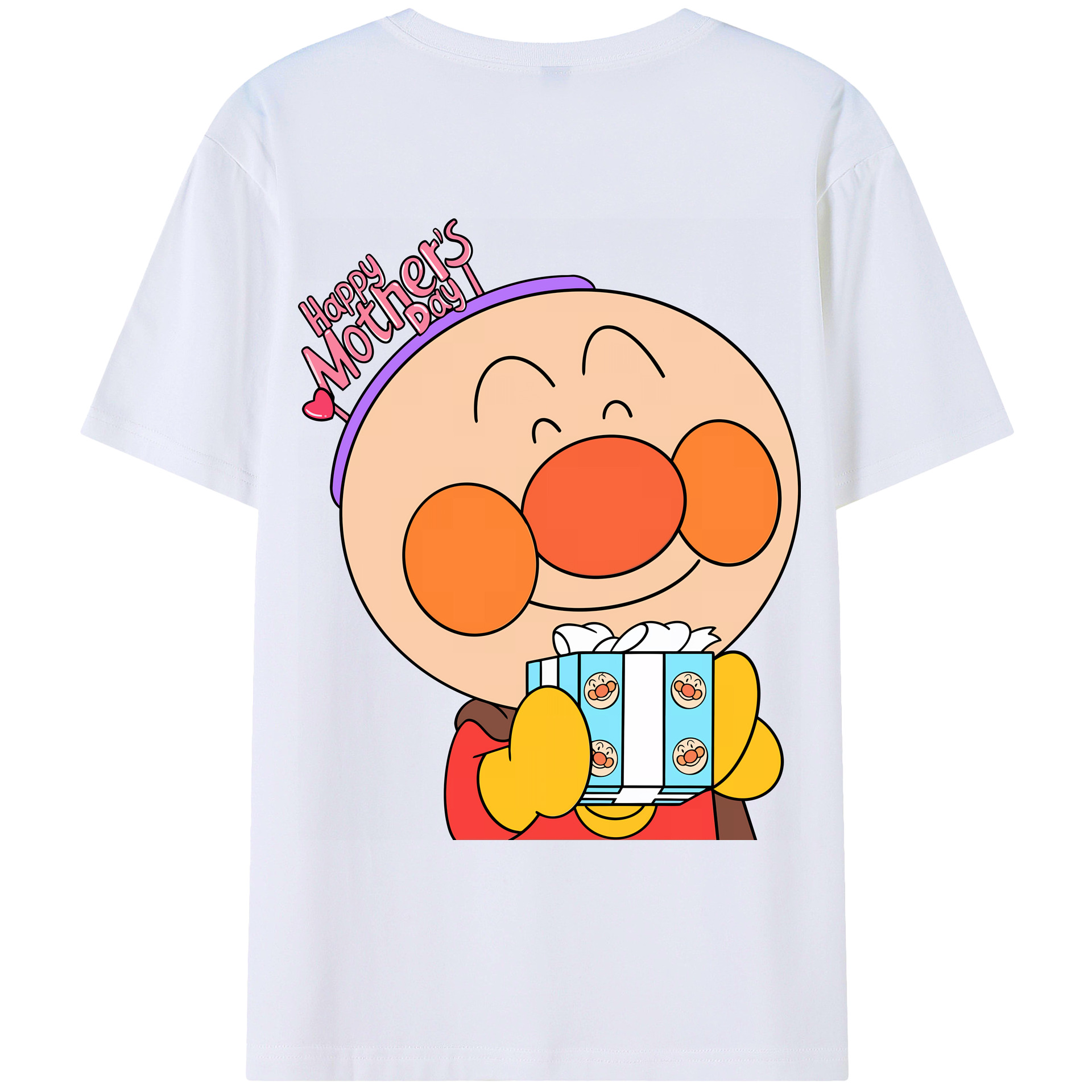 （画像用） アンパンマン Anpanman 綿100％ メンズ半袖Tシャツ（バックプリント） 通気性