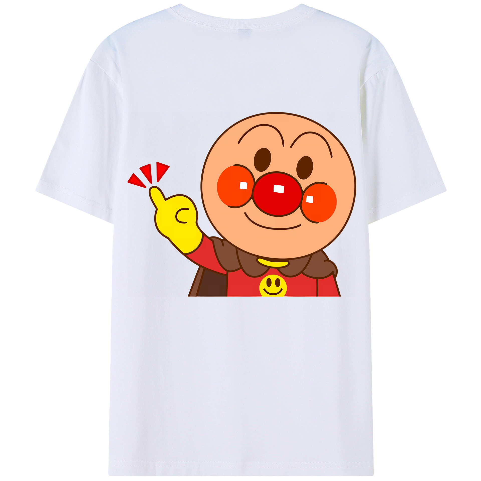 （画像用） アンパンマン Anpanman 綿100％ メンズ半袖Tシャツ（バックプリント） 通気性