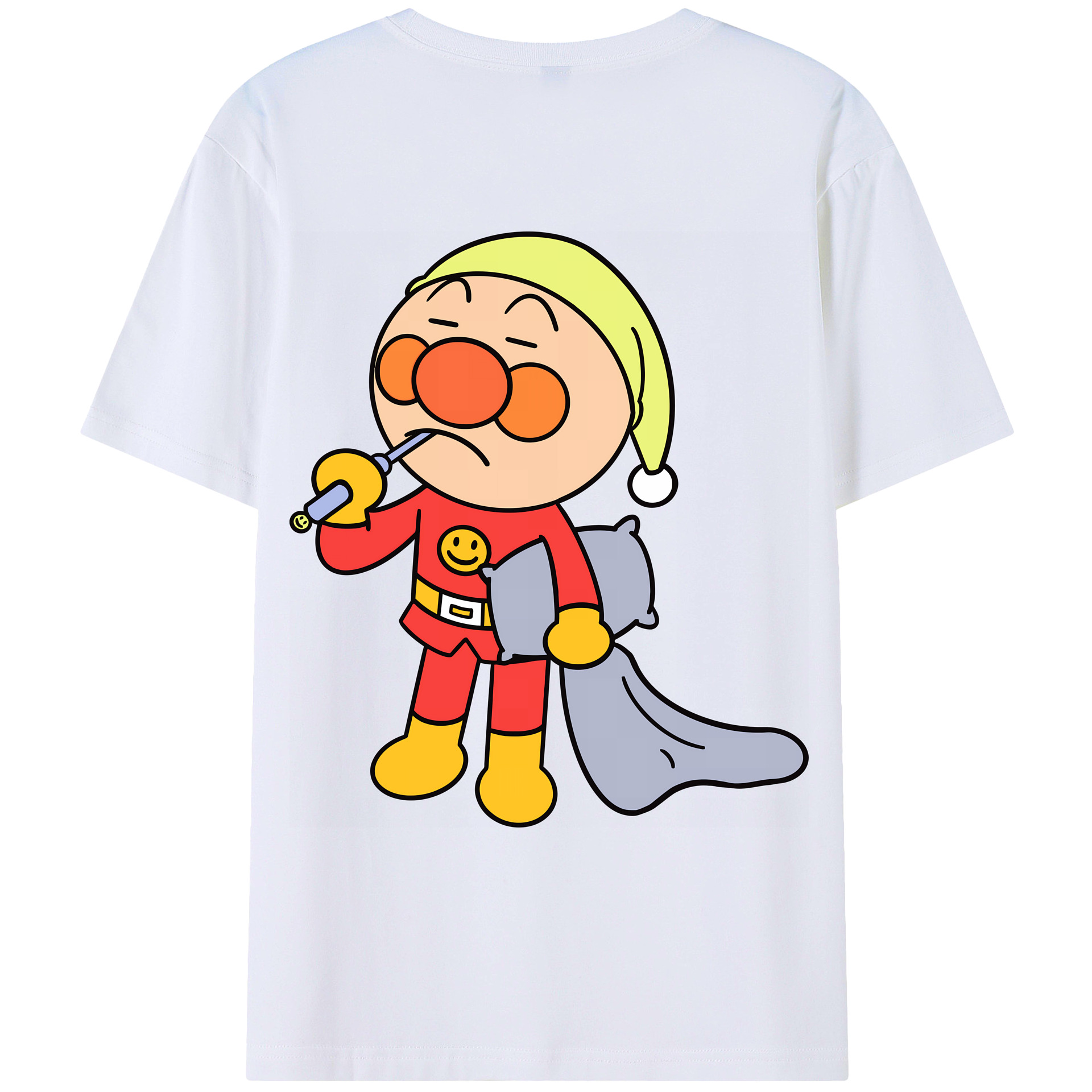 （画像用） アンパンマン Anpanman 綿100％ メンズ半袖Tシャツ（バックプリント） 通気性