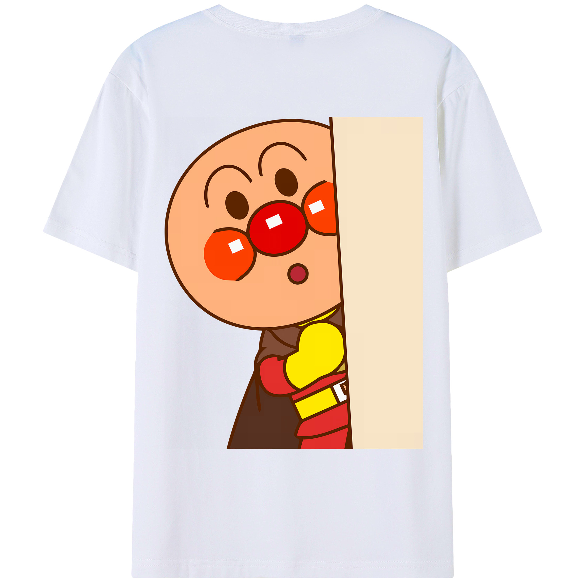 （画像用） アンパンマン Anpanman 綿100％ メンズ半袖Tシャツ（バックプリント） 通気性