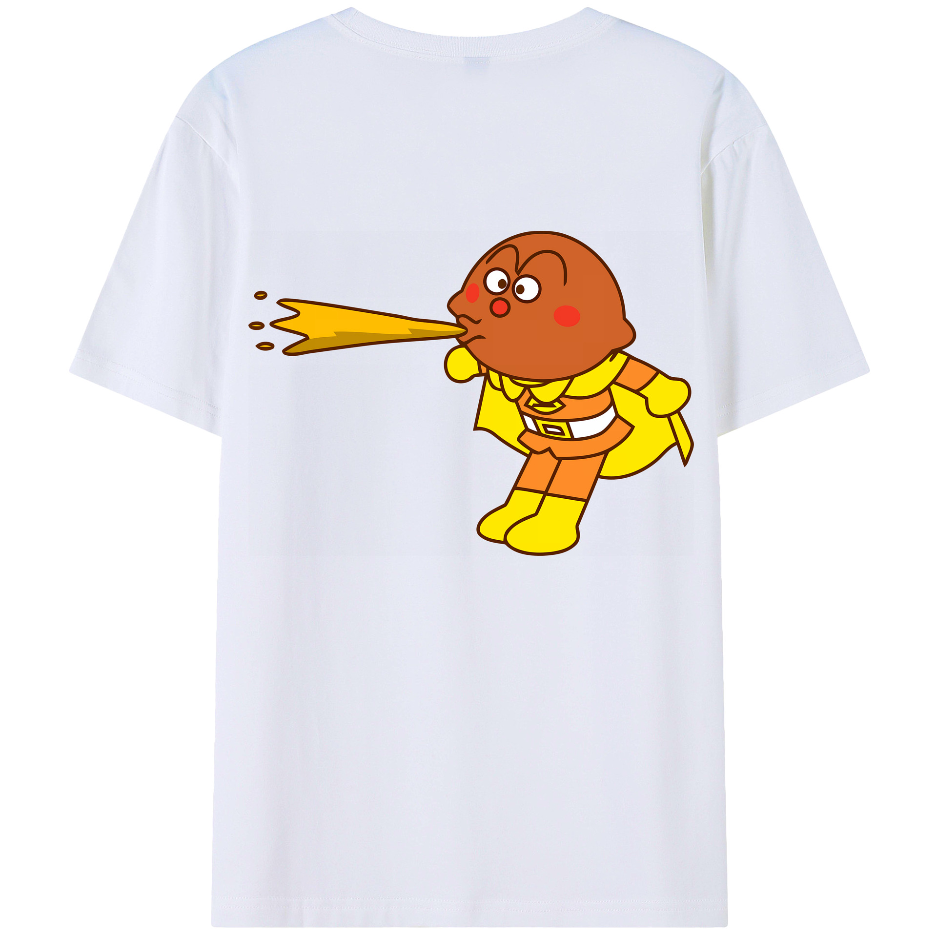 （画像用） アンパンマン Anpanman 綿100％ メンズ半袖Tシャツ（バックプリント） 通気性