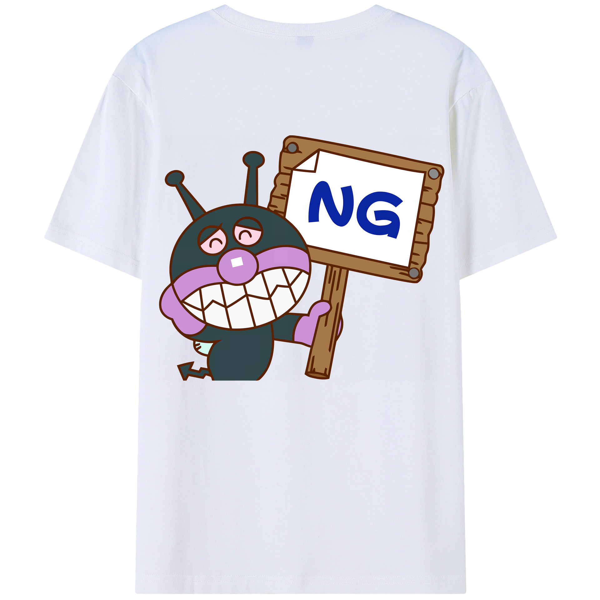 （画像用） アンパンマン Anpanman 綿100％ メンズ半袖Tシャツ（バックプリント） 通気性