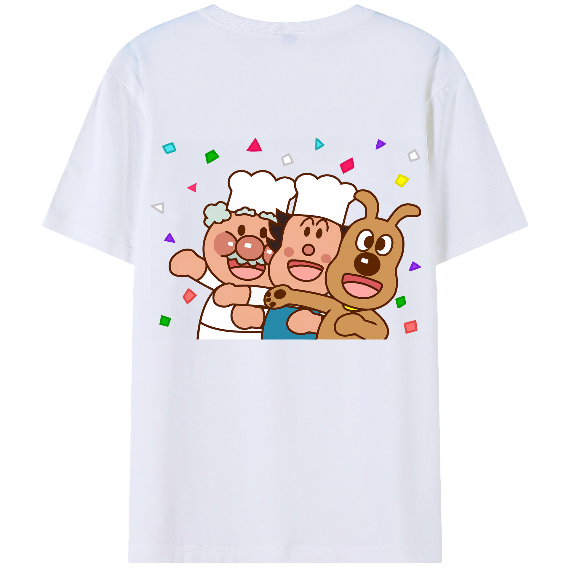 （画像用） アンパンマン Anpanman 綿100％ メンズ半袖Tシャツ（バックプリント） 通気性