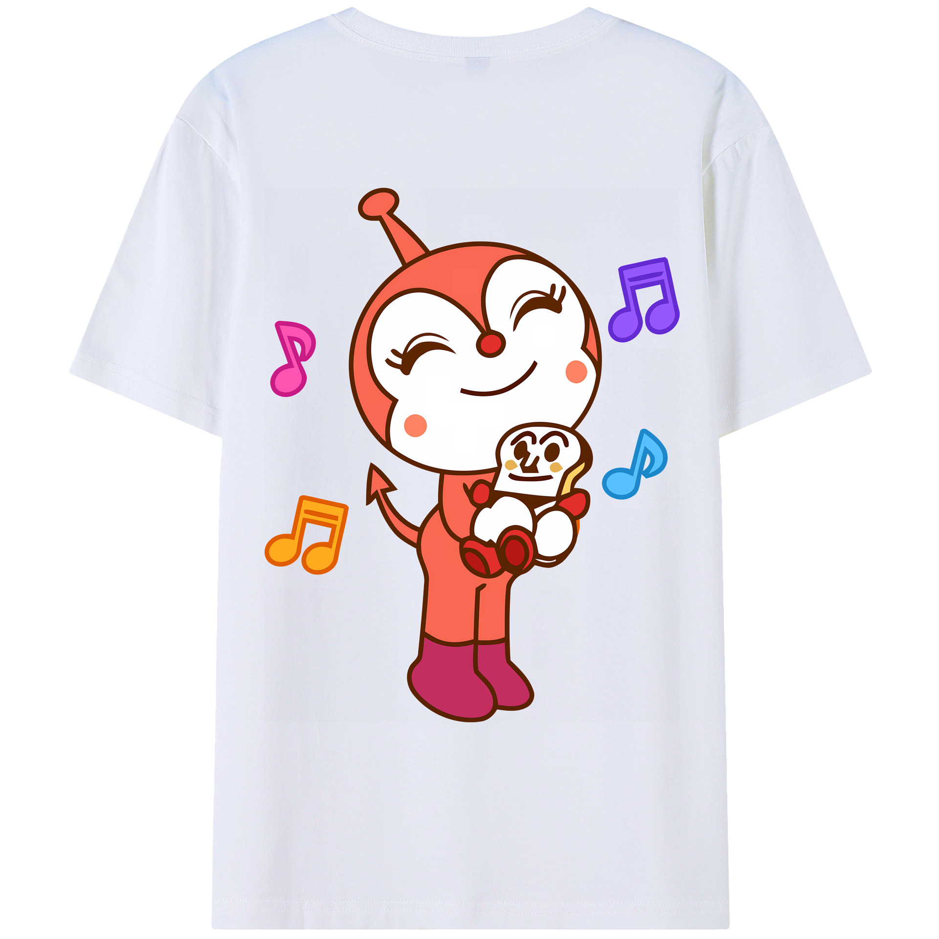 （画像用） アンパンマン Anpanman 綿100％ メンズ半袖Tシャツ（バックプリント） 通気性