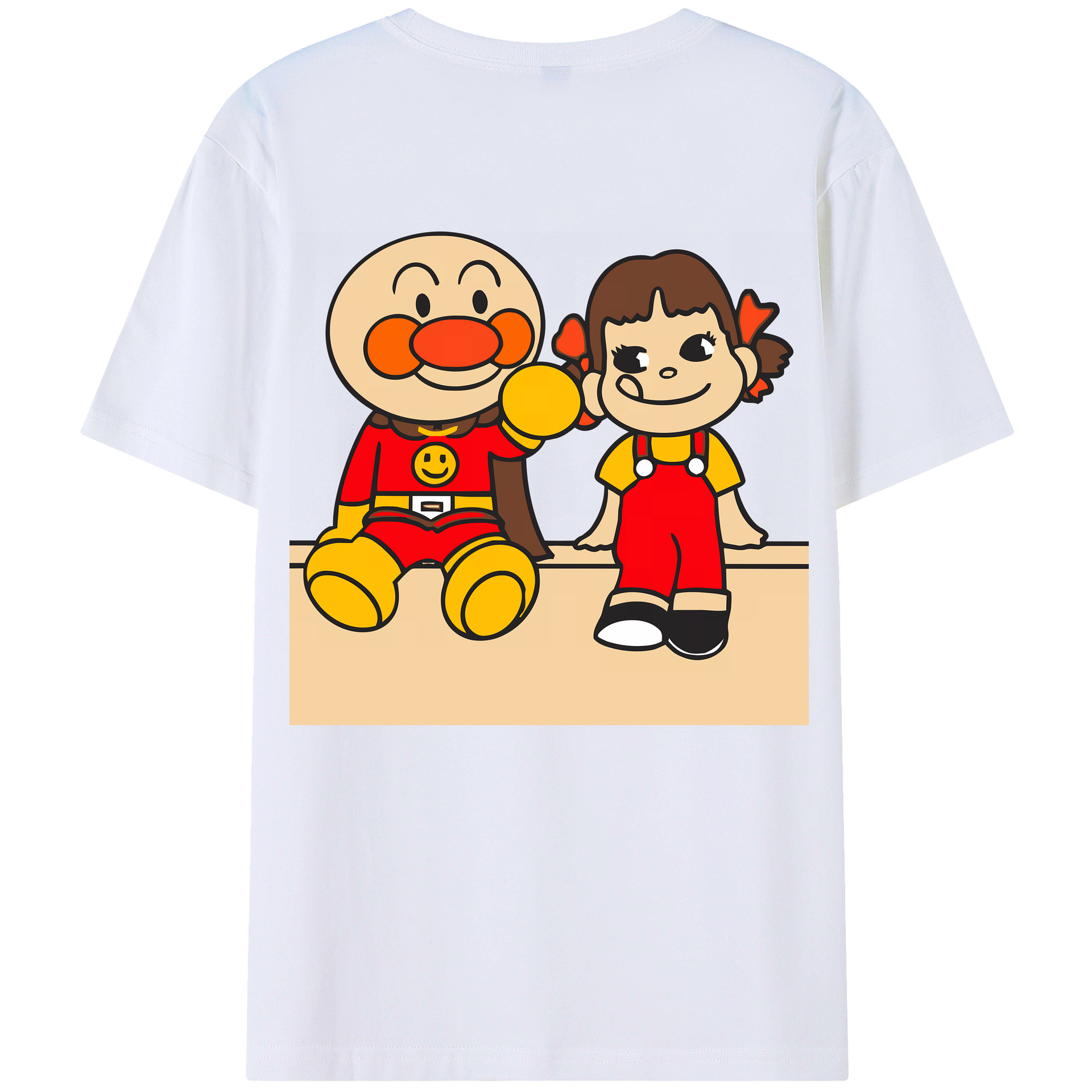 （画像用） アンパンマン Anpanman 綿100％ メンズ半袖Tシャツ（バックプリント） 通気性