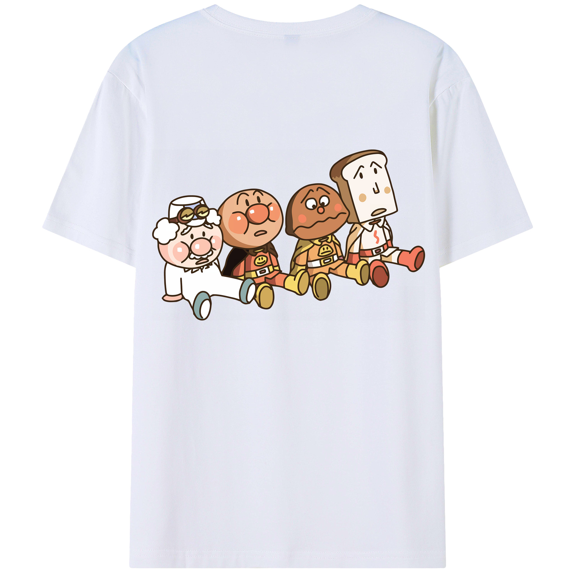 （画像用） アンパンマン Anpanman 綿100％ メンズ半袖Tシャツ（バックプリント） 通気性