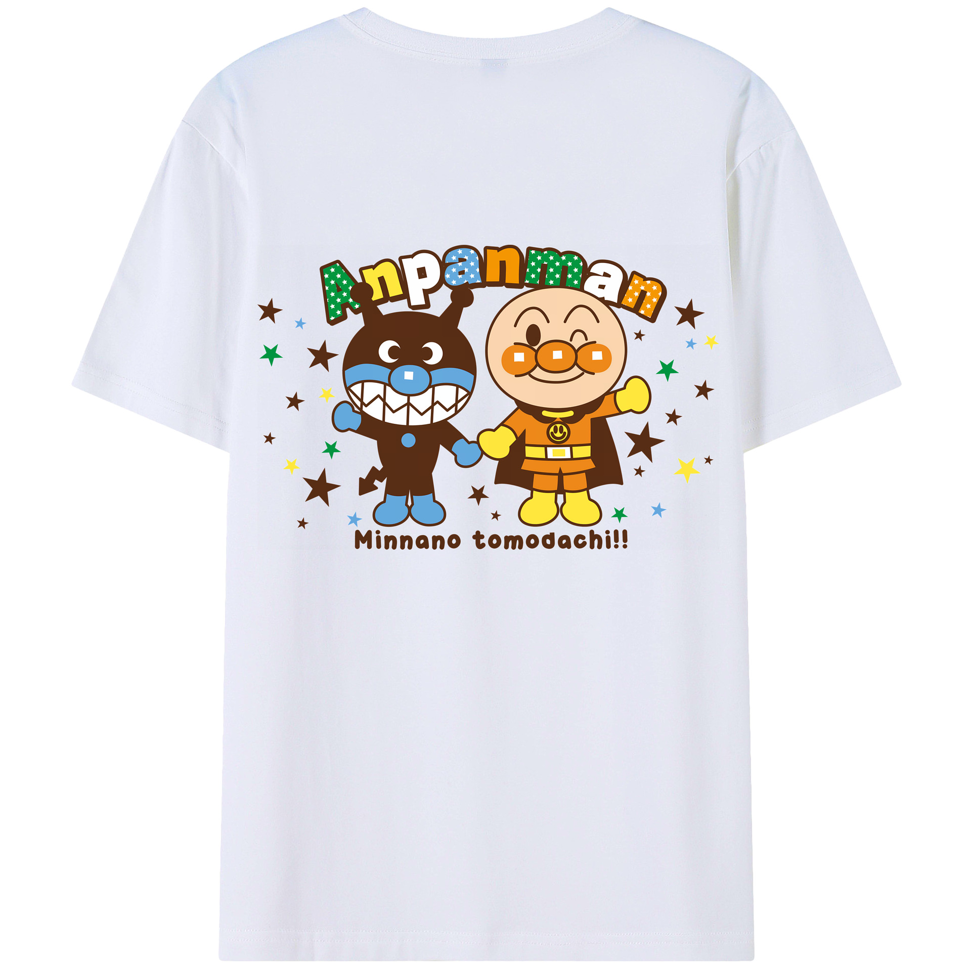 （画像用） アンパンマン Anpanman 綿100％ メンズ半袖Tシャツ（バックプリント） 通気性