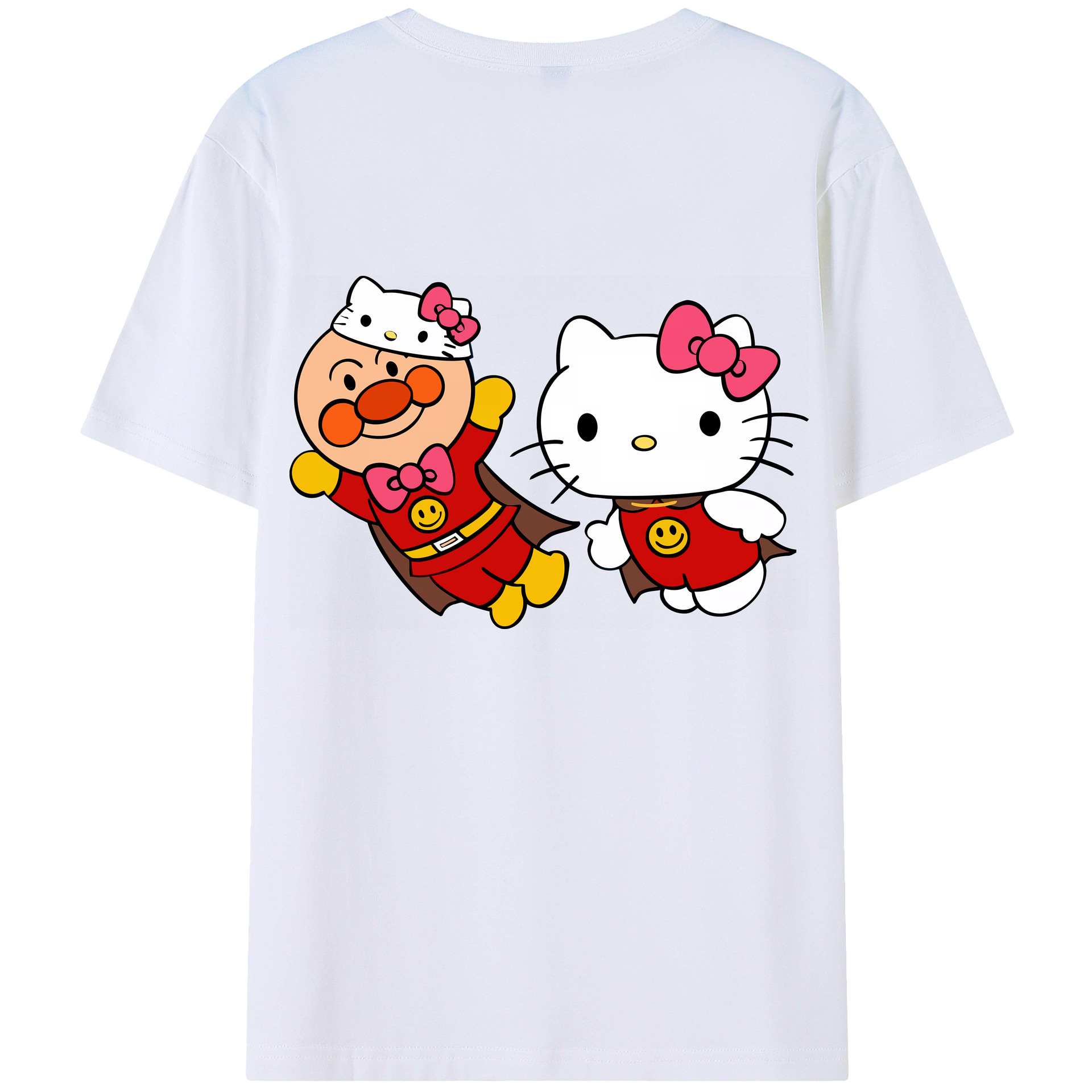 （画像用） アンパンマン Anpanman 綿100％ メンズ半袖Tシャツ（バックプリント） 通気性