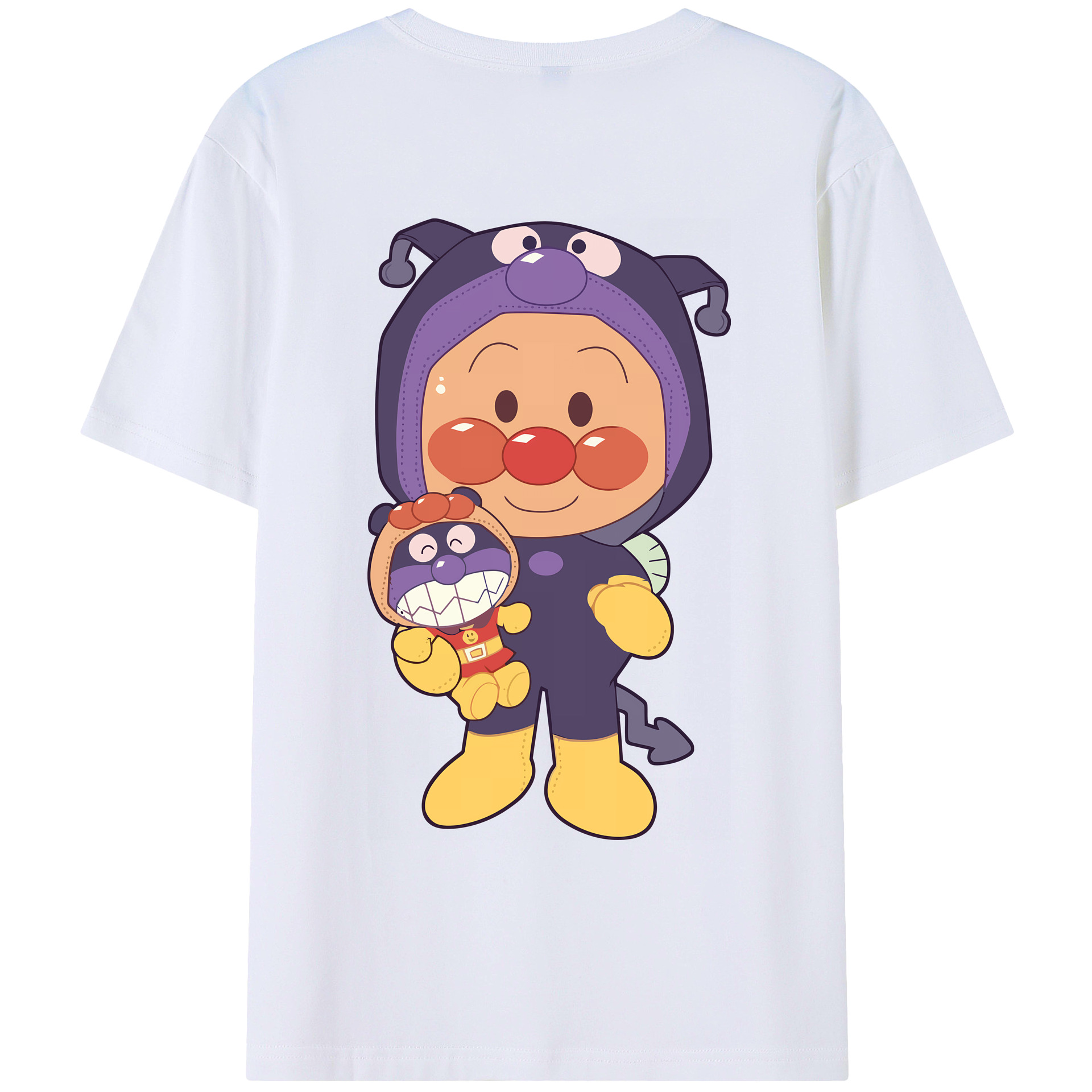 （画像用） アンパンマン Anpanman 綿100％ メンズ半袖Tシャツ（バックプリント） 通気性