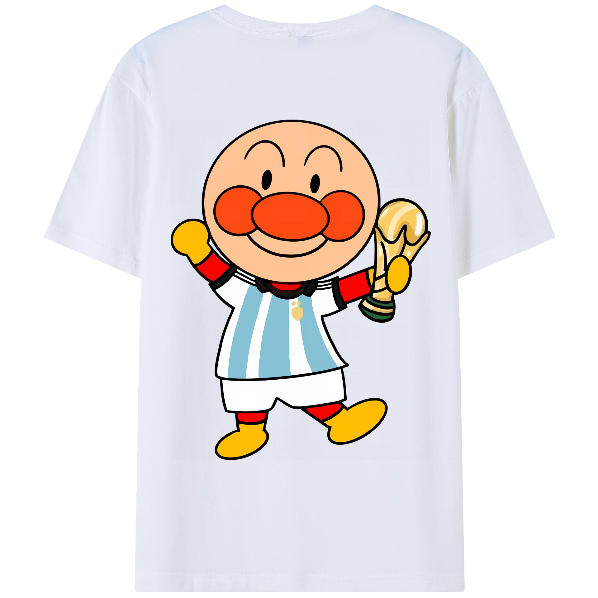 （画像用） アンパンマン Anpanman 綿100％ メンズ半袖Tシャツ（バックプリント） 通気性