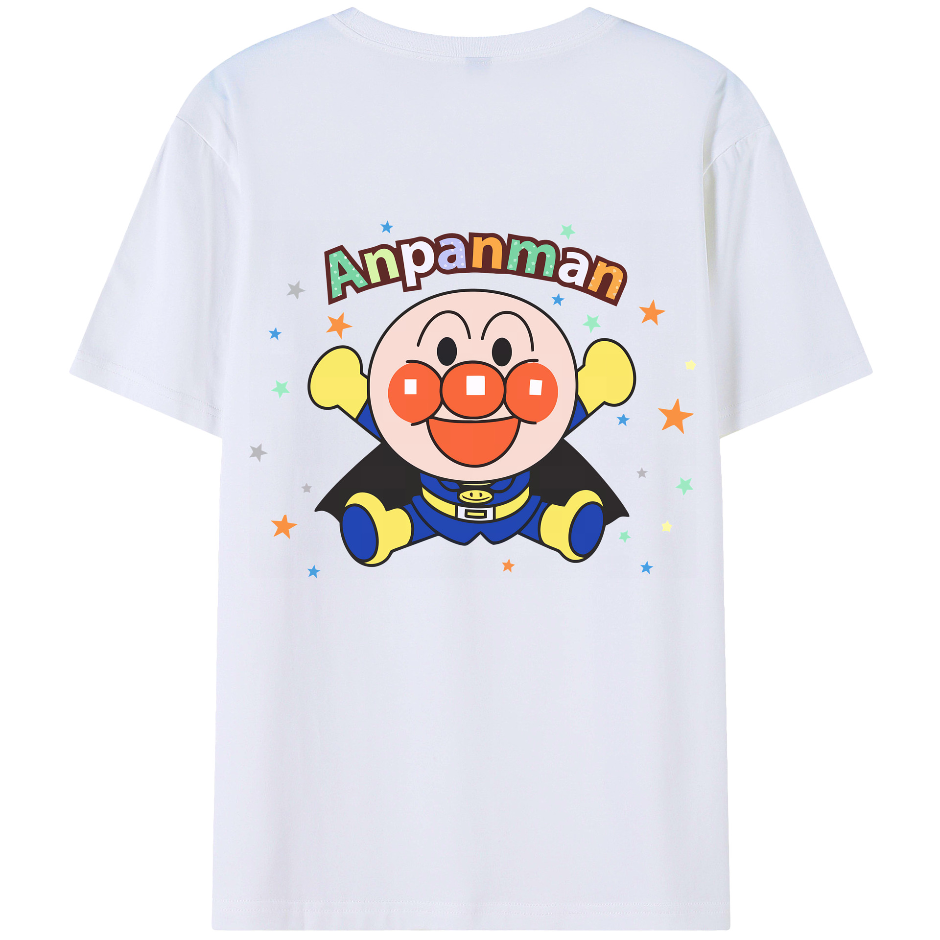（画像用） アンパンマン Anpanman 綿100％ メンズ半袖Tシャツ（バックプリント） 通気性