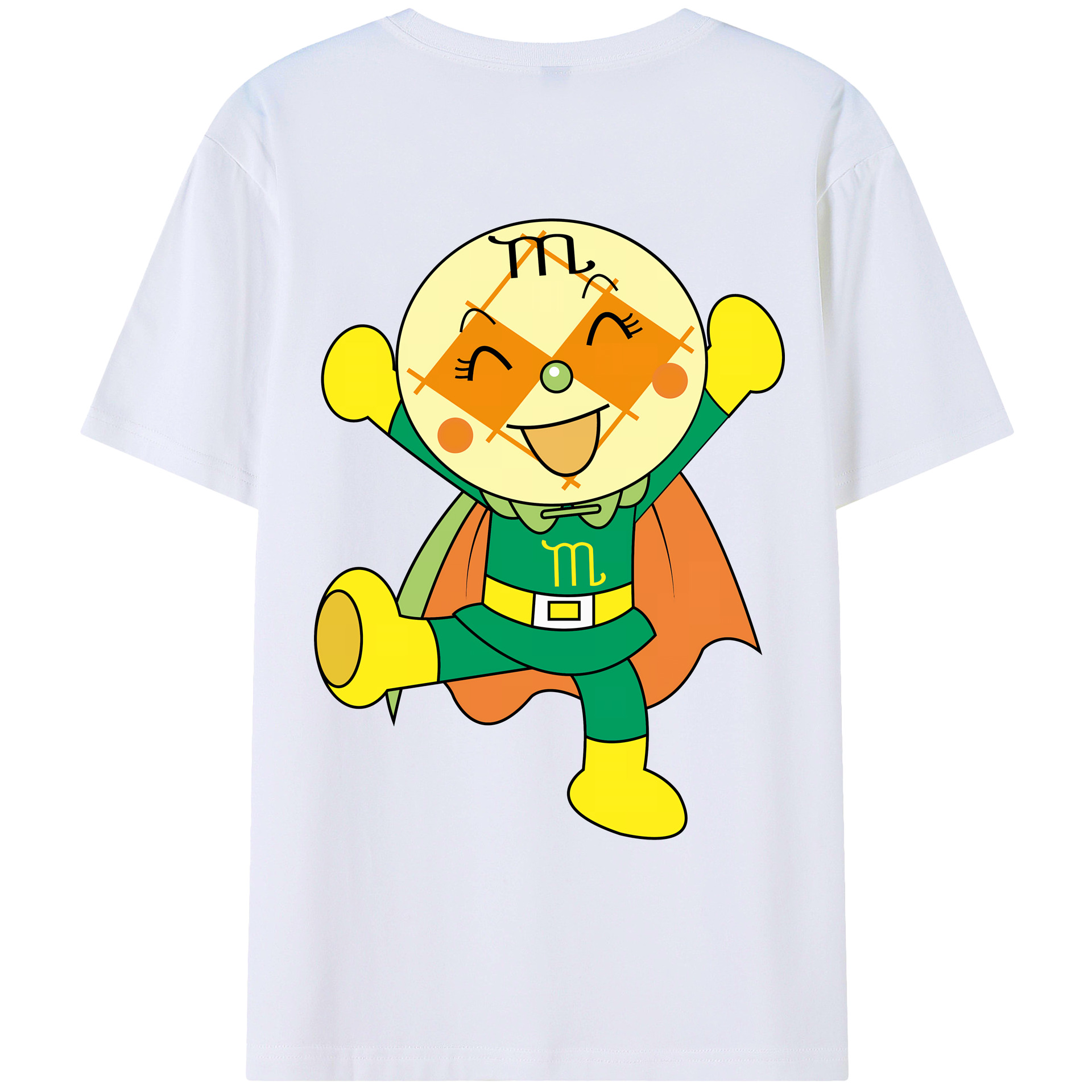 （画像用） アンパンマン Anpanman 綿100％ メンズ半袖Tシャツ（バックプリント） 通気性