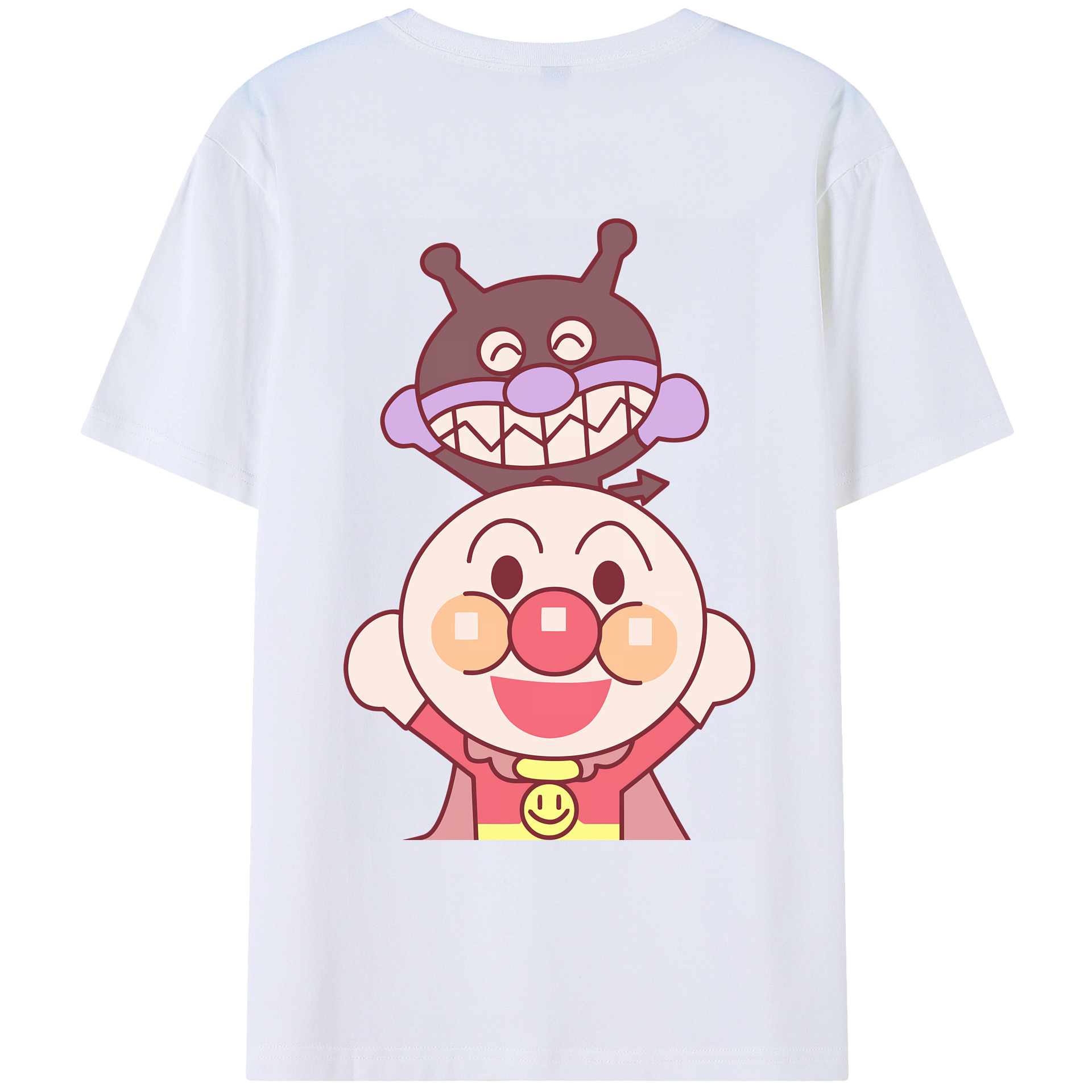 （画像用） アンパンマン Anpanman 綿100％ メンズ半袖Tシャツ（バックプリント） 通気性