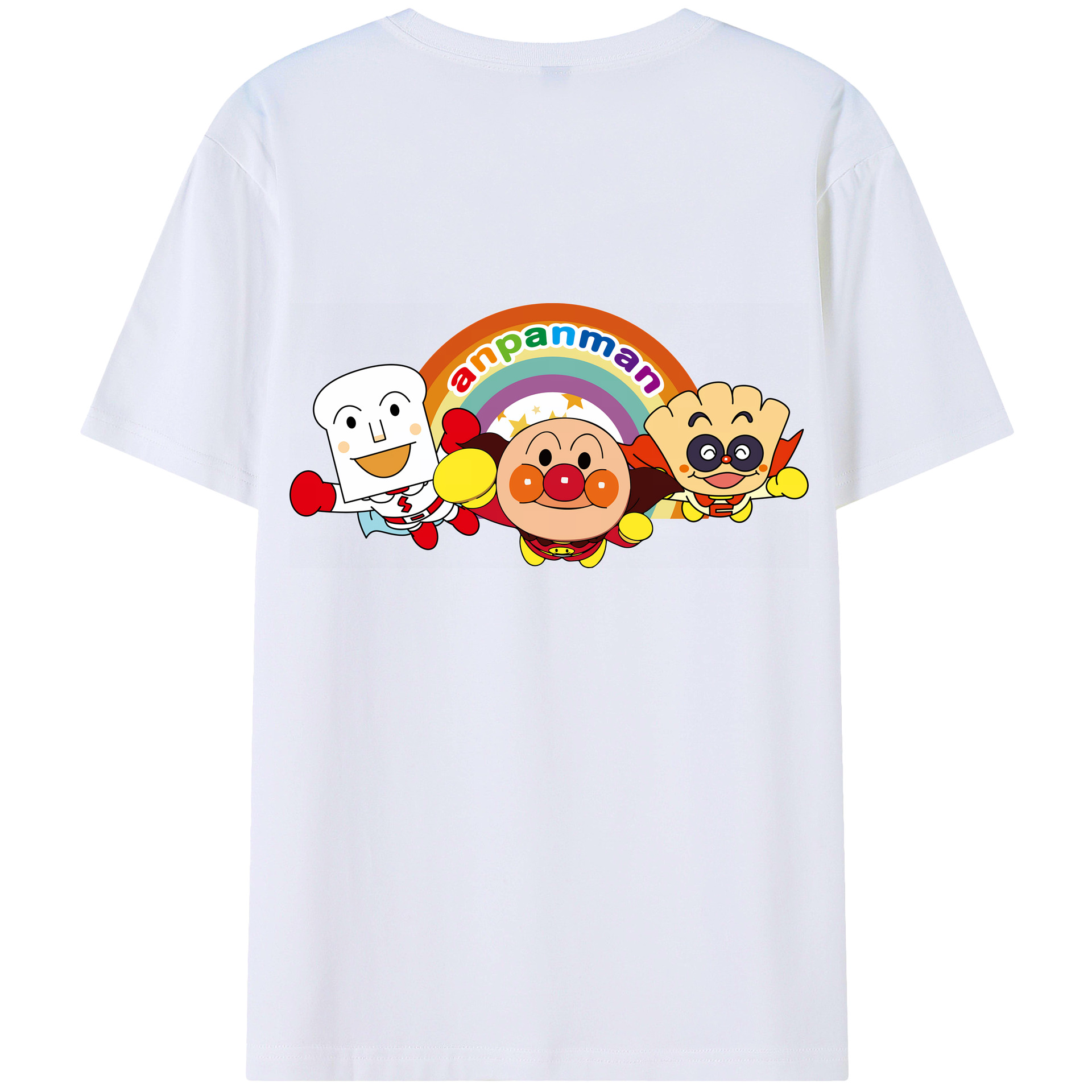 （画像用） アンパンマン Anpanman 綿100％ メンズ半袖Tシャツ（バックプリント） 通気性