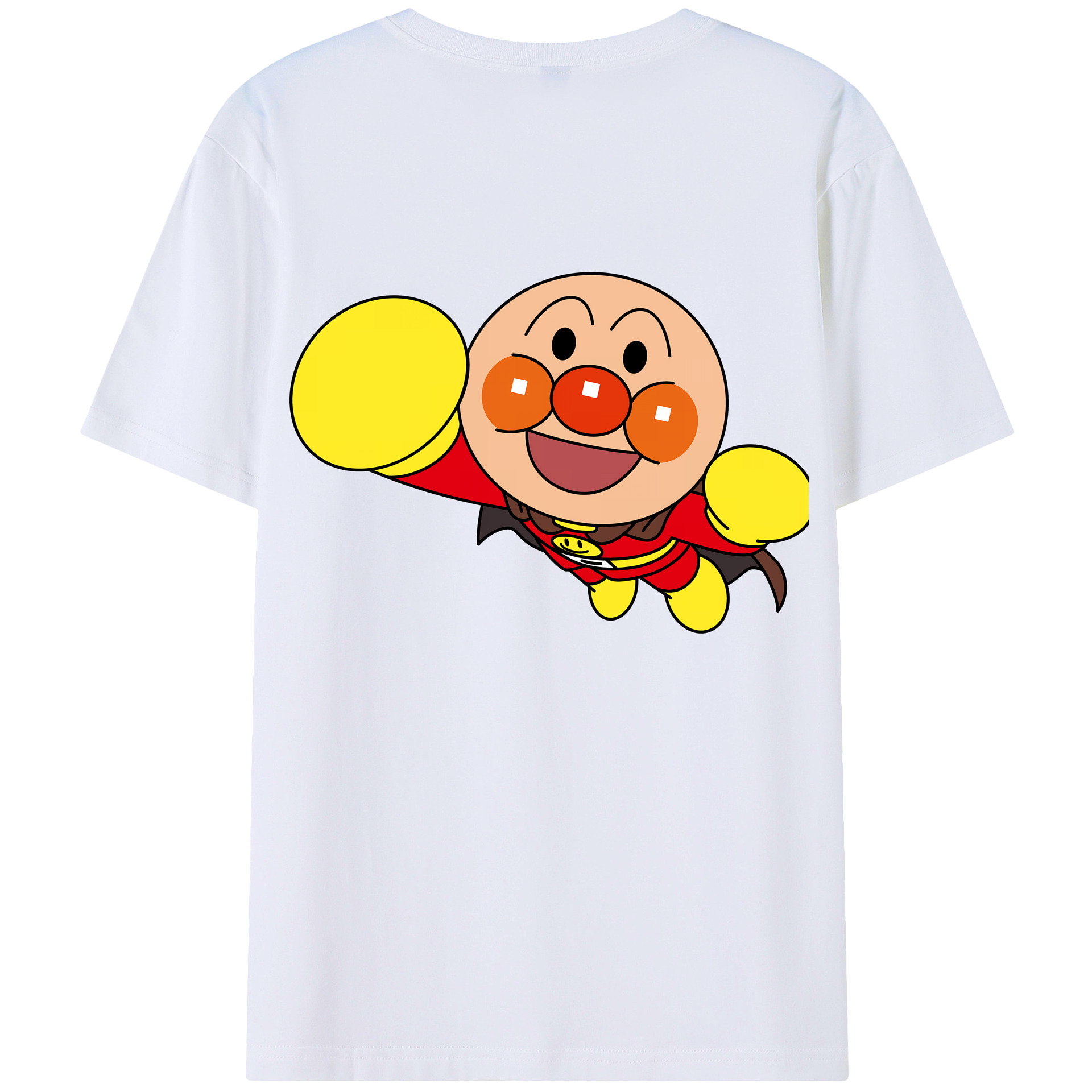 （画像用） アンパンマン Anpanman 綿100％ メンズ半袖Tシャツ（バックプリント） 通気性