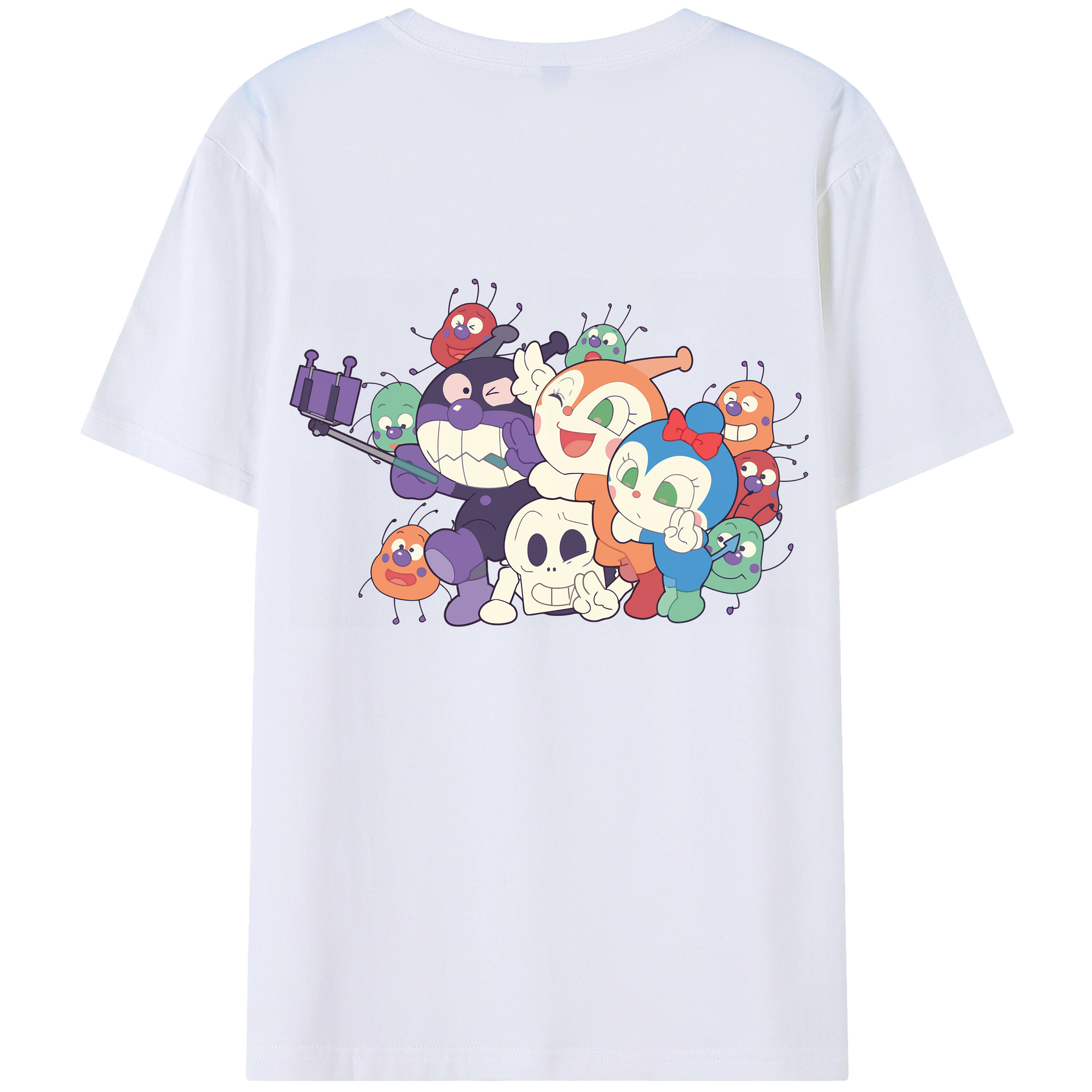 （画像用） アンパンマン Anpanman 綿100％ メンズ半袖Tシャツ（バックプリント） 通気性