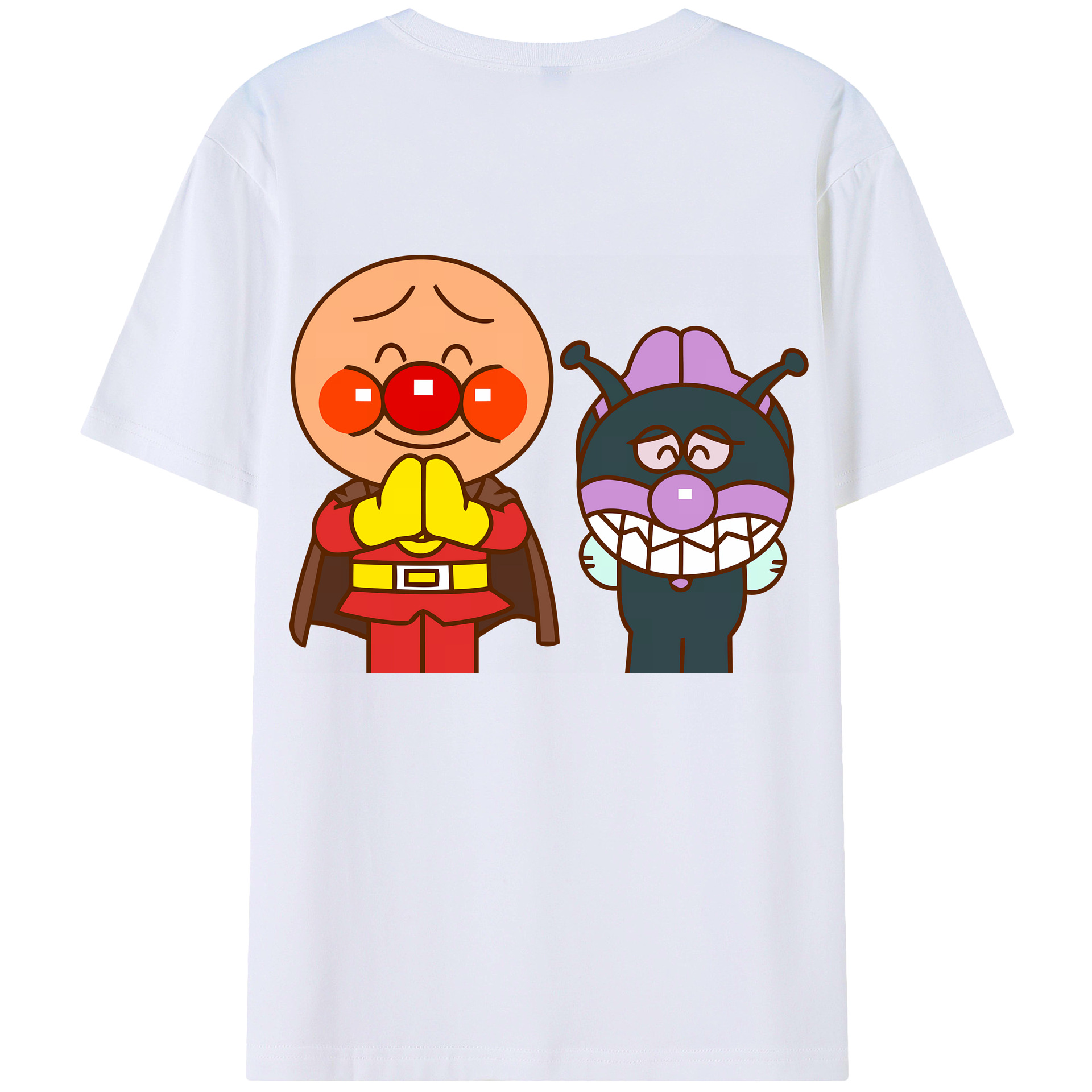 （画像用） アンパンマン Anpanman 綿100％ メンズ半袖Tシャツ（バックプリント） 通気性