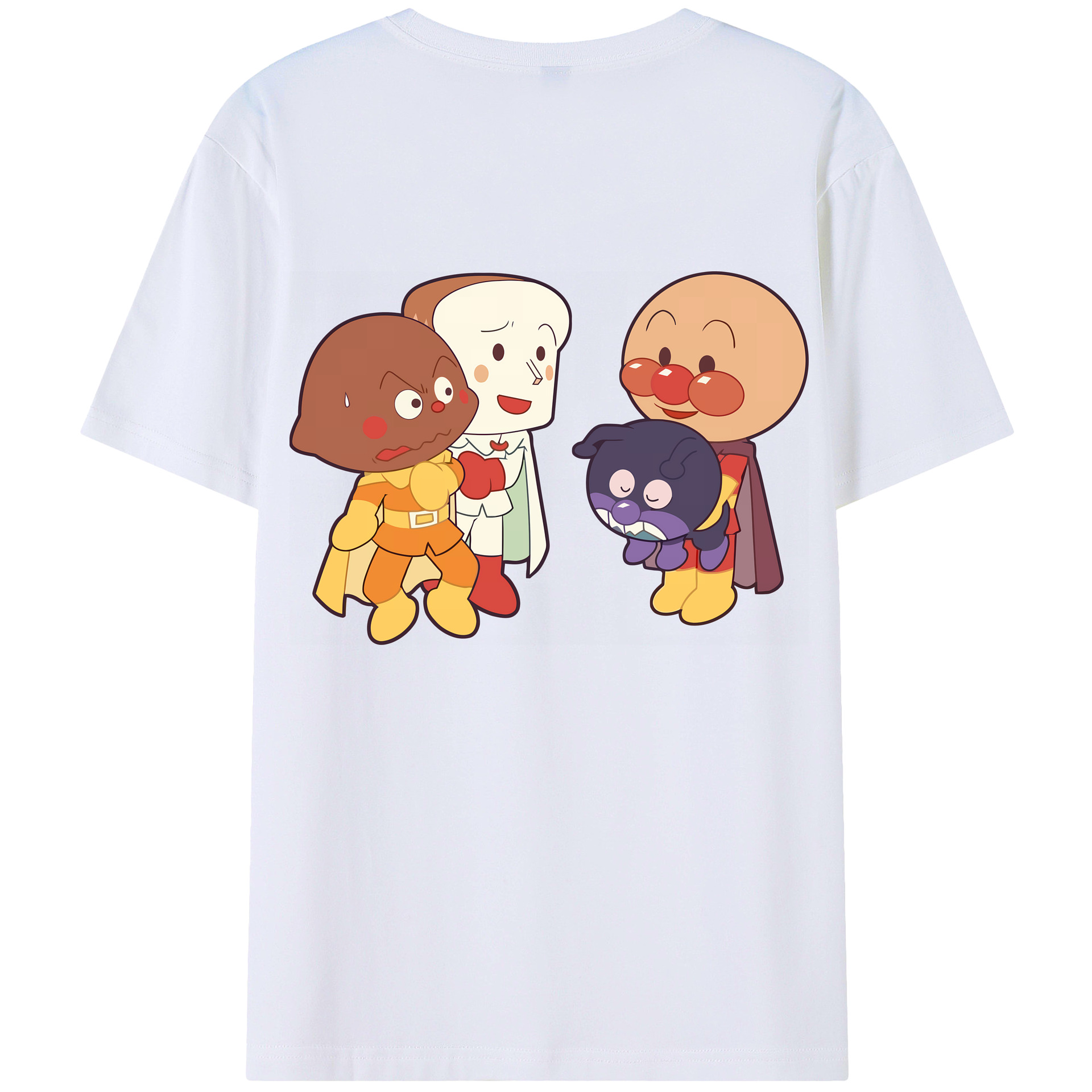 （画像用） アンパンマン Anpanman 綿100％ メンズ半袖Tシャツ（バックプリント） 通気性