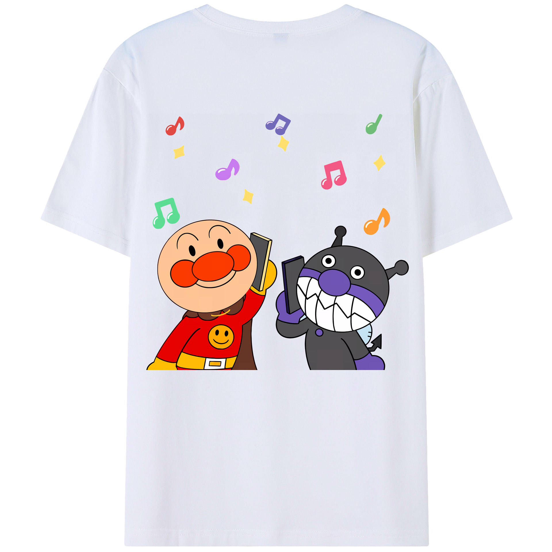 （画像用） アンパンマン Anpanman 綿100％ メンズ半袖Tシャツ（バックプリント） 通気性