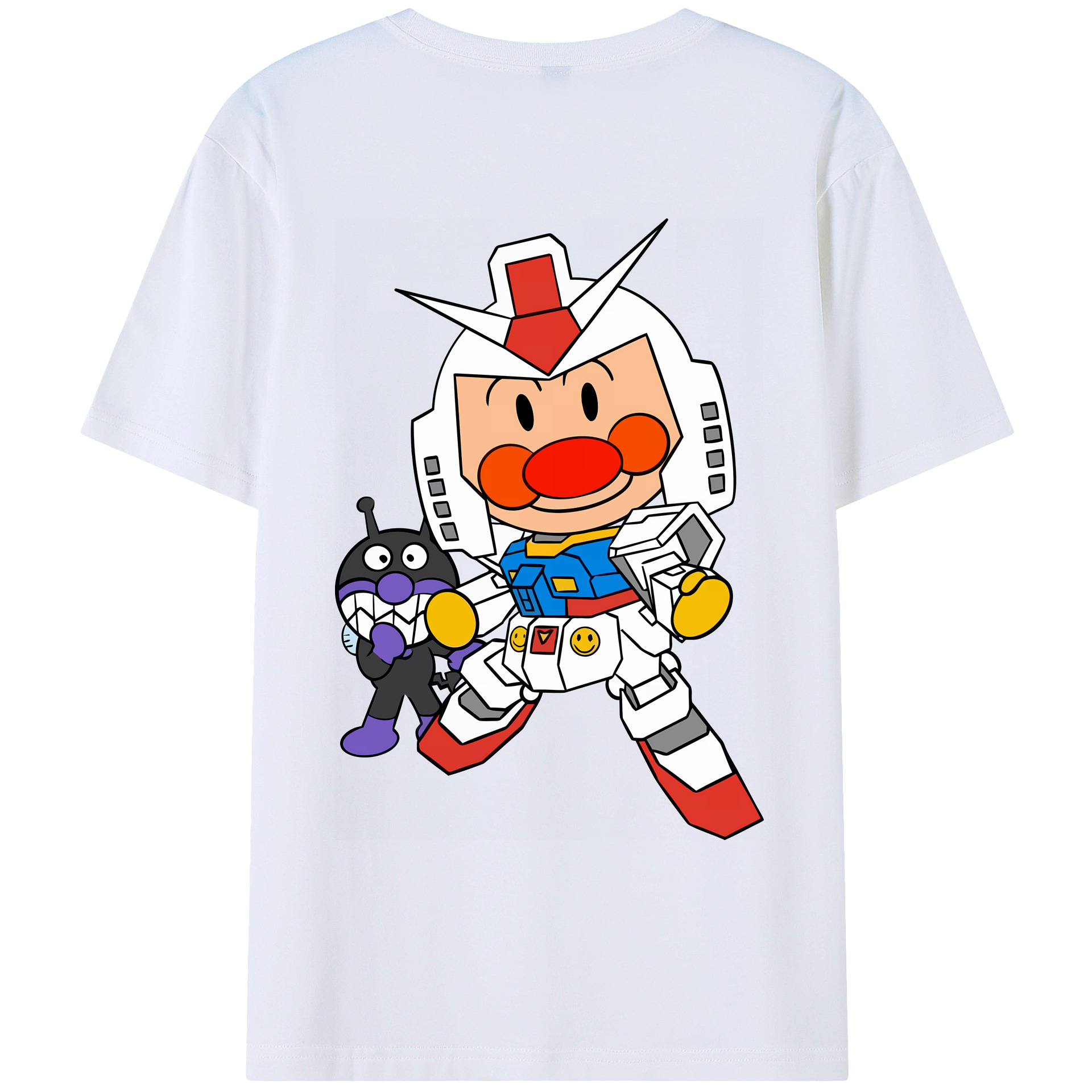 （画像用） アンパンマン Anpanman 綿100％ メンズ半袖Tシャツ（バックプリント） 通気性