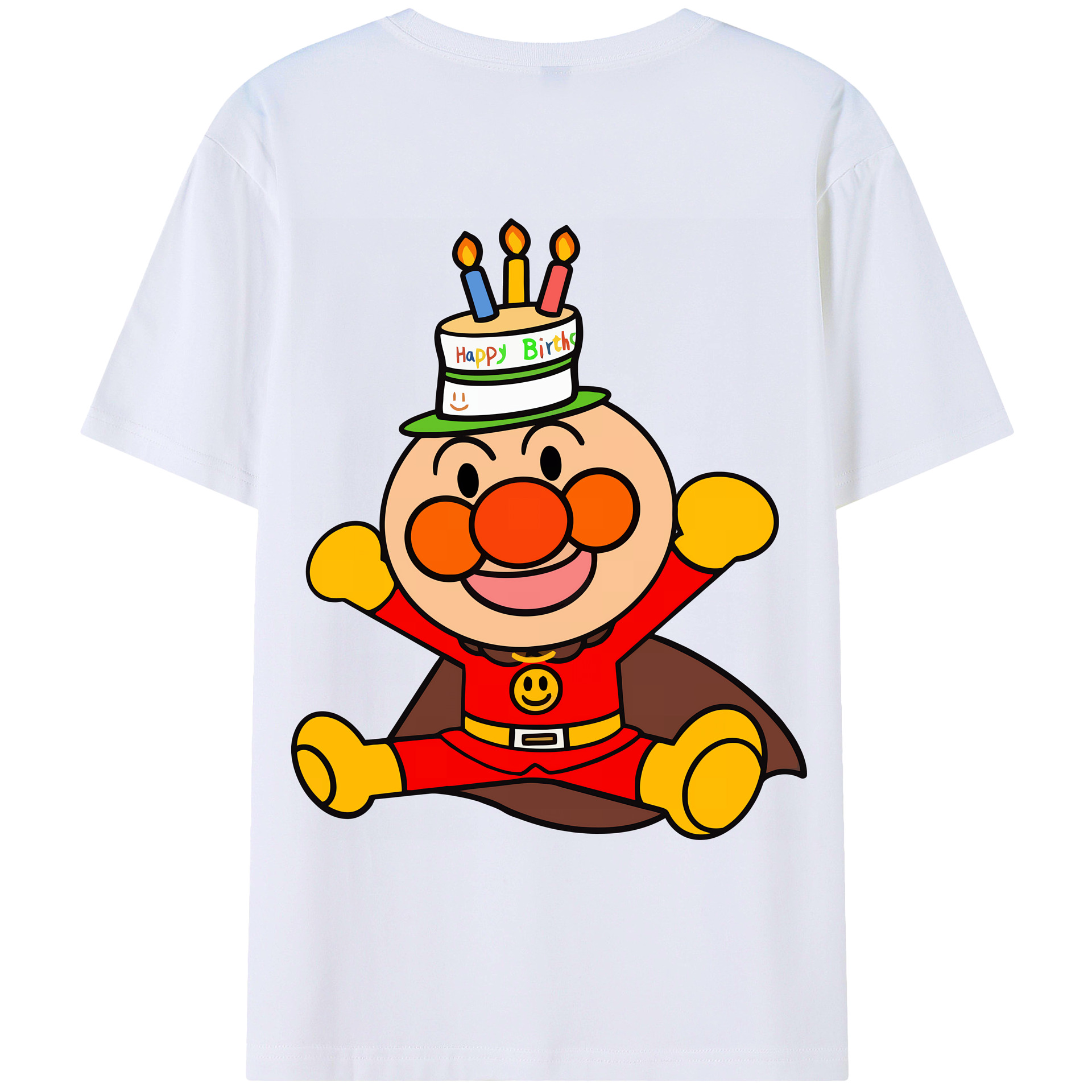 （画像用） アンパンマン Anpanman 綿100％ メンズ半袖Tシャツ（バックプリント） 通気性