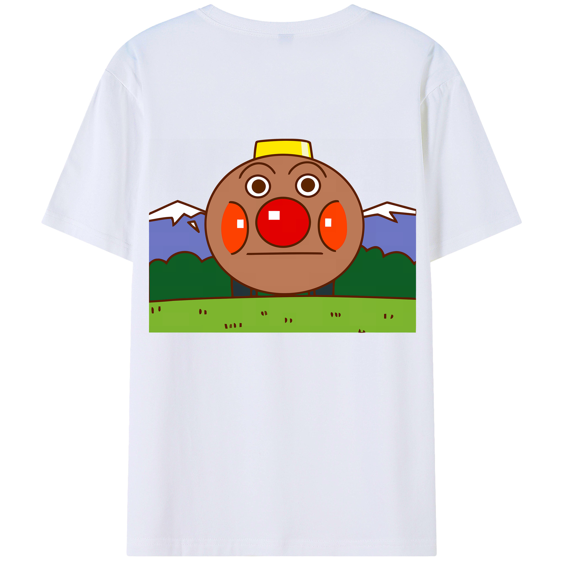 （画像用） アンパンマン Anpanman 綿100％ メンズ半袖Tシャツ（バックプリント） 通気性