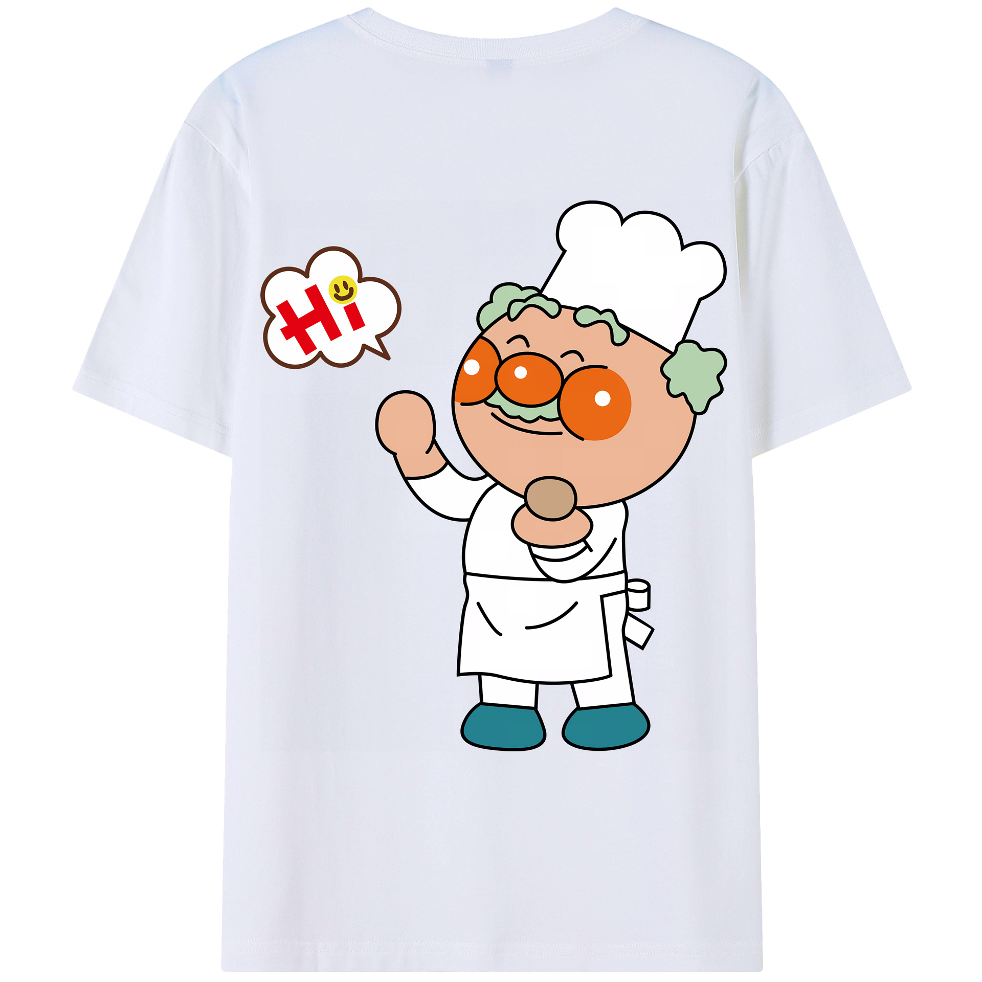 （画像用） アンパンマン Anpanman 綿100％ メンズ半袖Tシャツ（バックプリント） 通気性