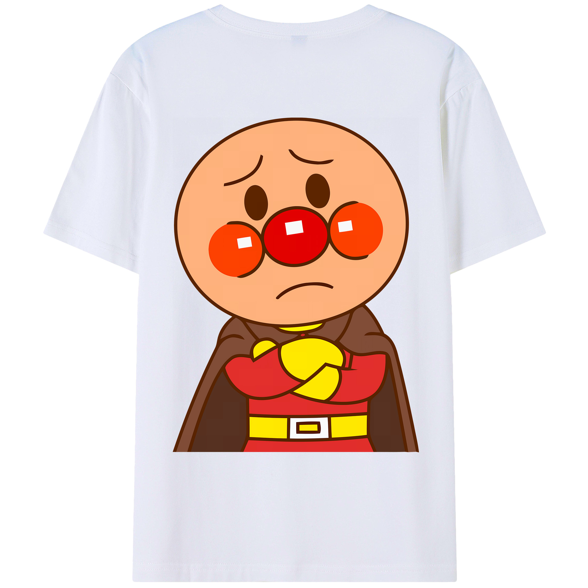 （画像用） アンパンマン Anpanman 綿100％ メンズ半袖Tシャツ（バックプリント） 通気性