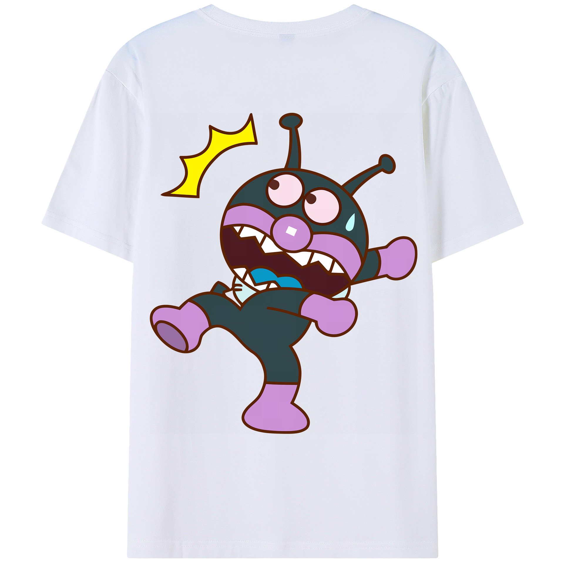 （画像用） アンパンマン Anpanman 綿100％ メンズ半袖Tシャツ（バックプリント） 通気性