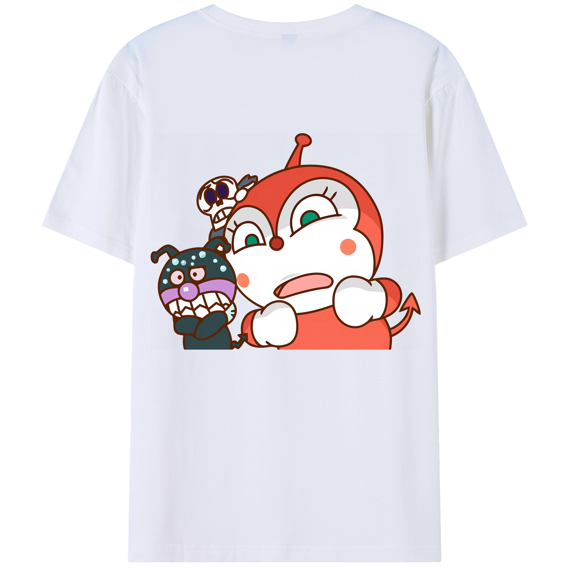 （画像用） アンパンマン Anpanman 綿100％ メンズ半袖Tシャツ（バックプリント） 通気性