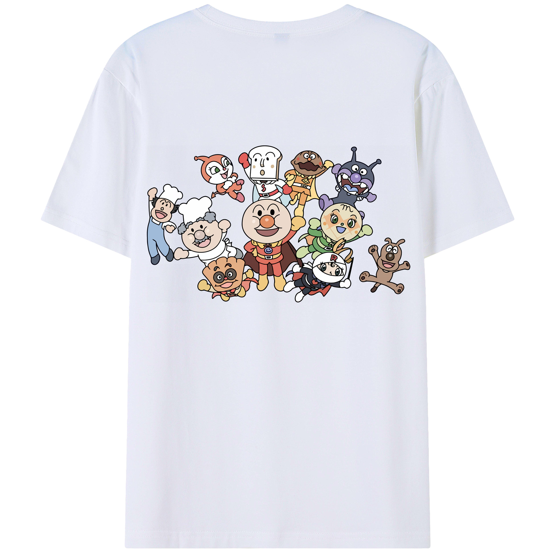 （画像用） アンパンマン Anpanman 綿100％ メンズ半袖Tシャツ（バックプリント） 通気性