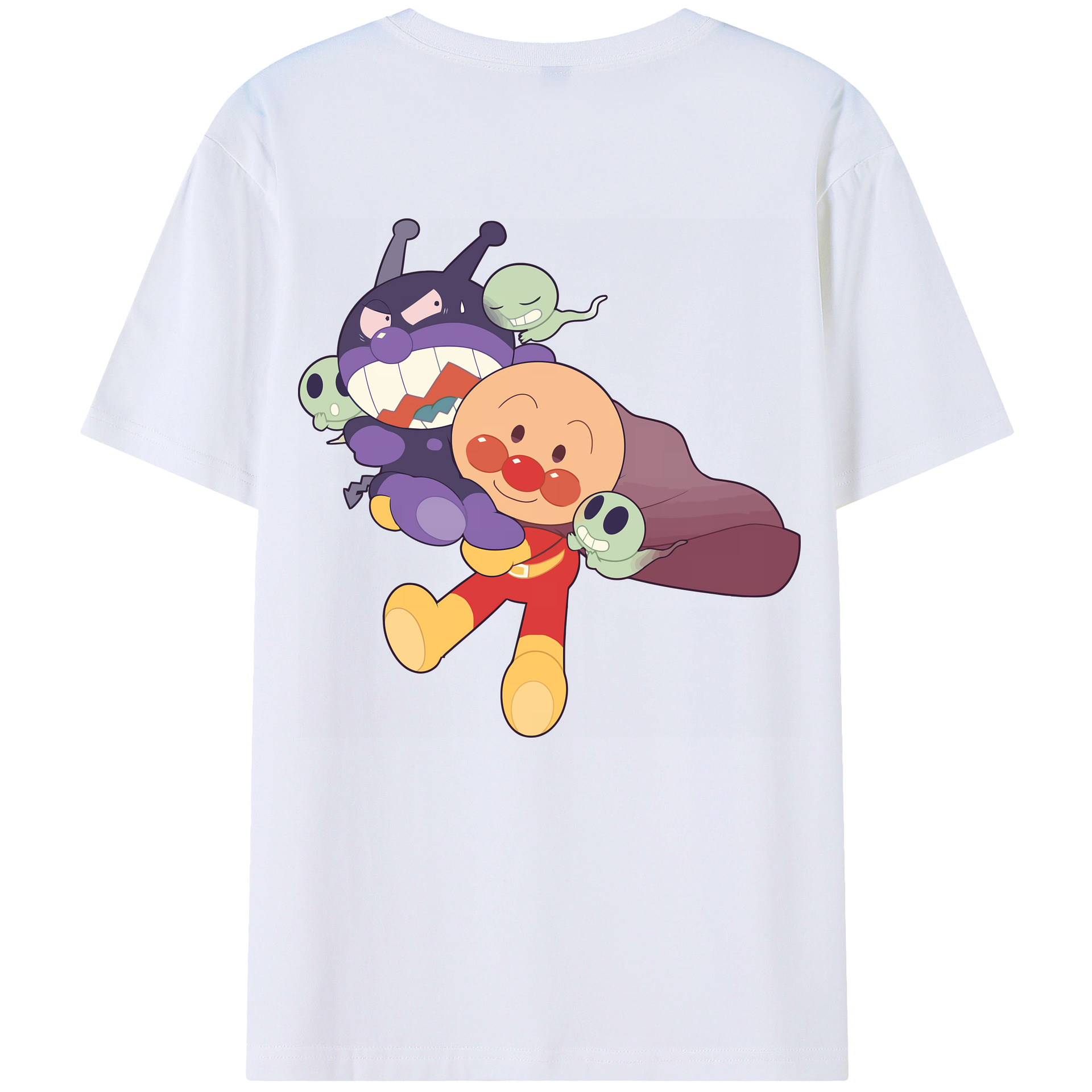 （画像用） アンパンマン Anpanman 綿100％ メンズ半袖Tシャツ（バックプリント） 通気性