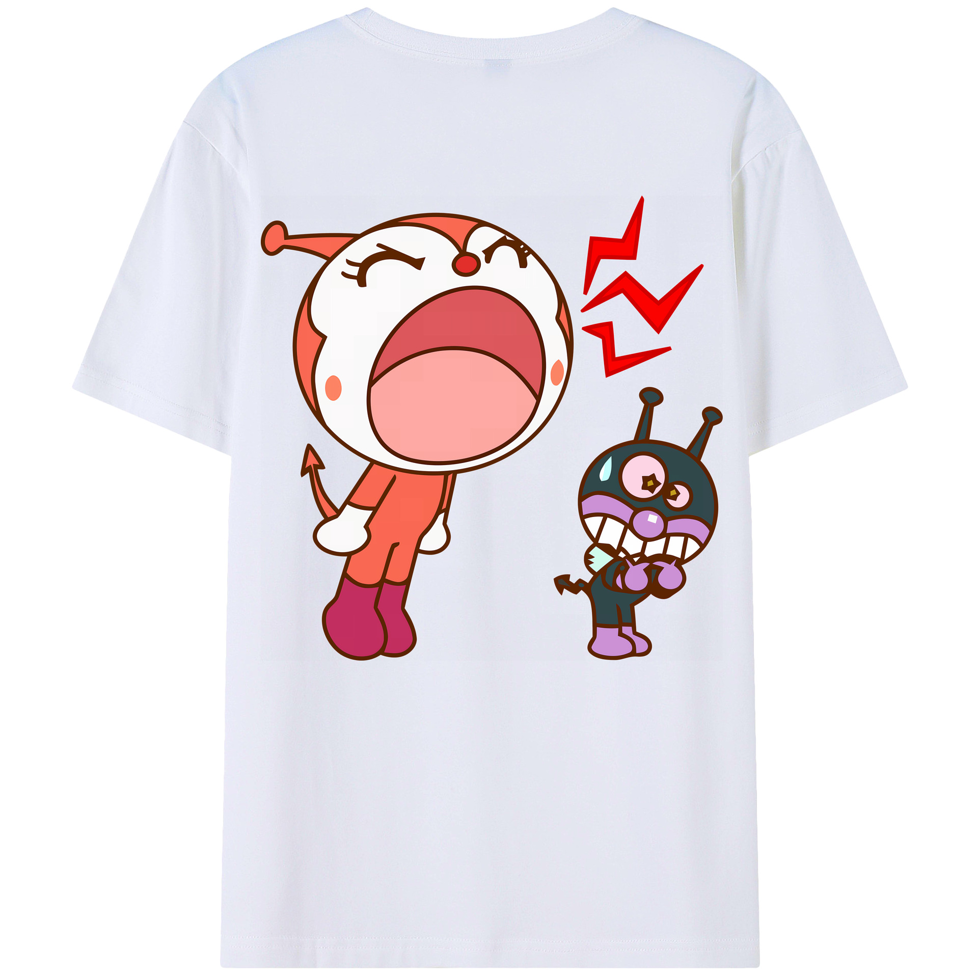 （画像用） アンパンマン Anpanman 綿100％ メンズ半袖Tシャツ（バックプリント） 通気性