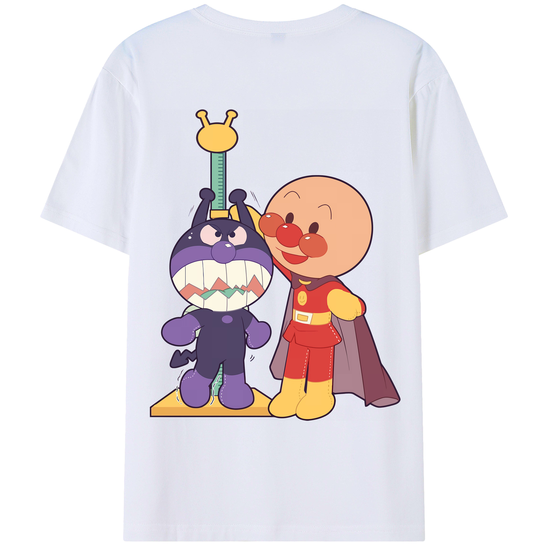 （画像用） アンパンマン Anpanman 綿100％ メンズ半袖Tシャツ（バックプリント） 通気性