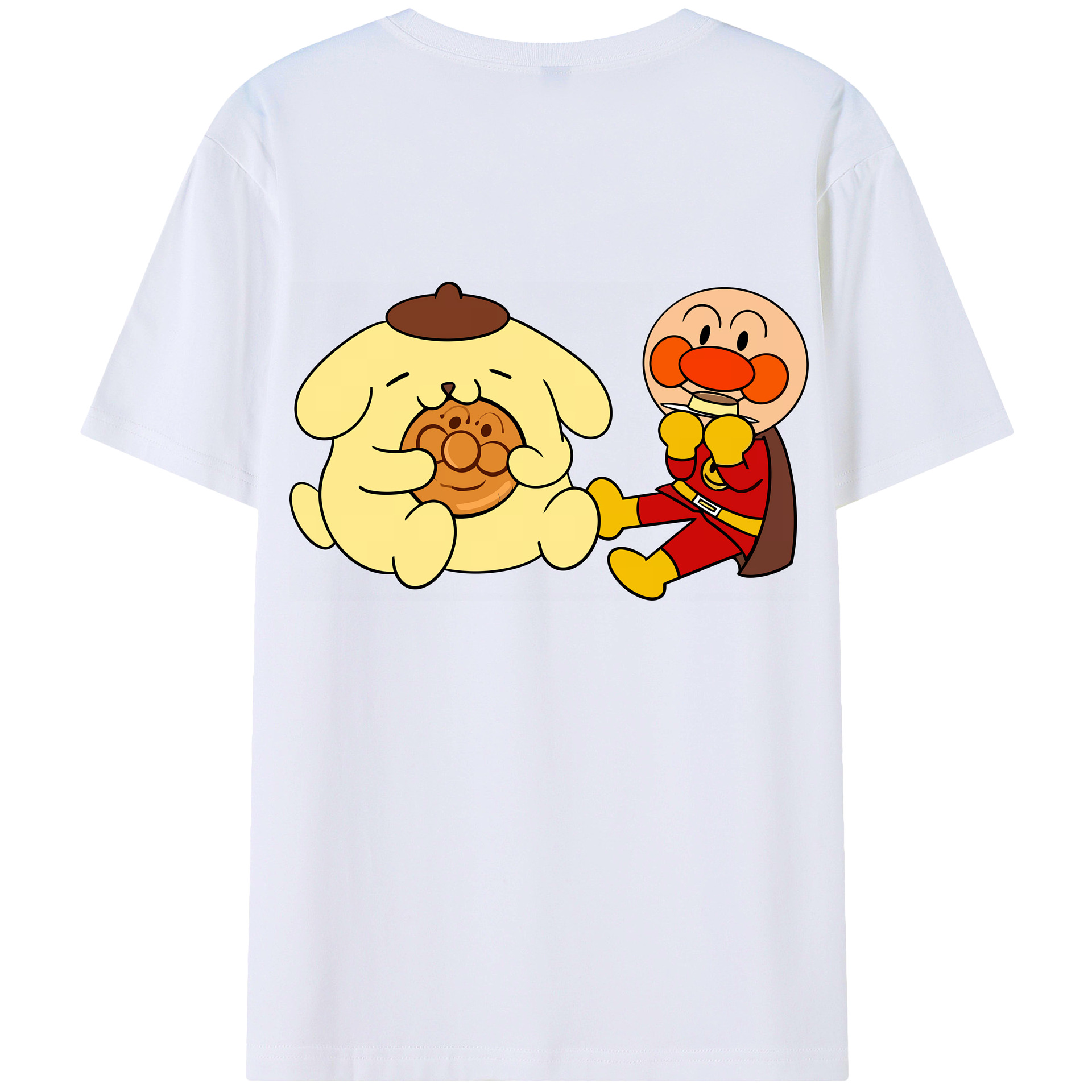 （画像用） アンパンマン Anpanman 綿100％ メンズ半袖Tシャツ（バックプリント） 通気性