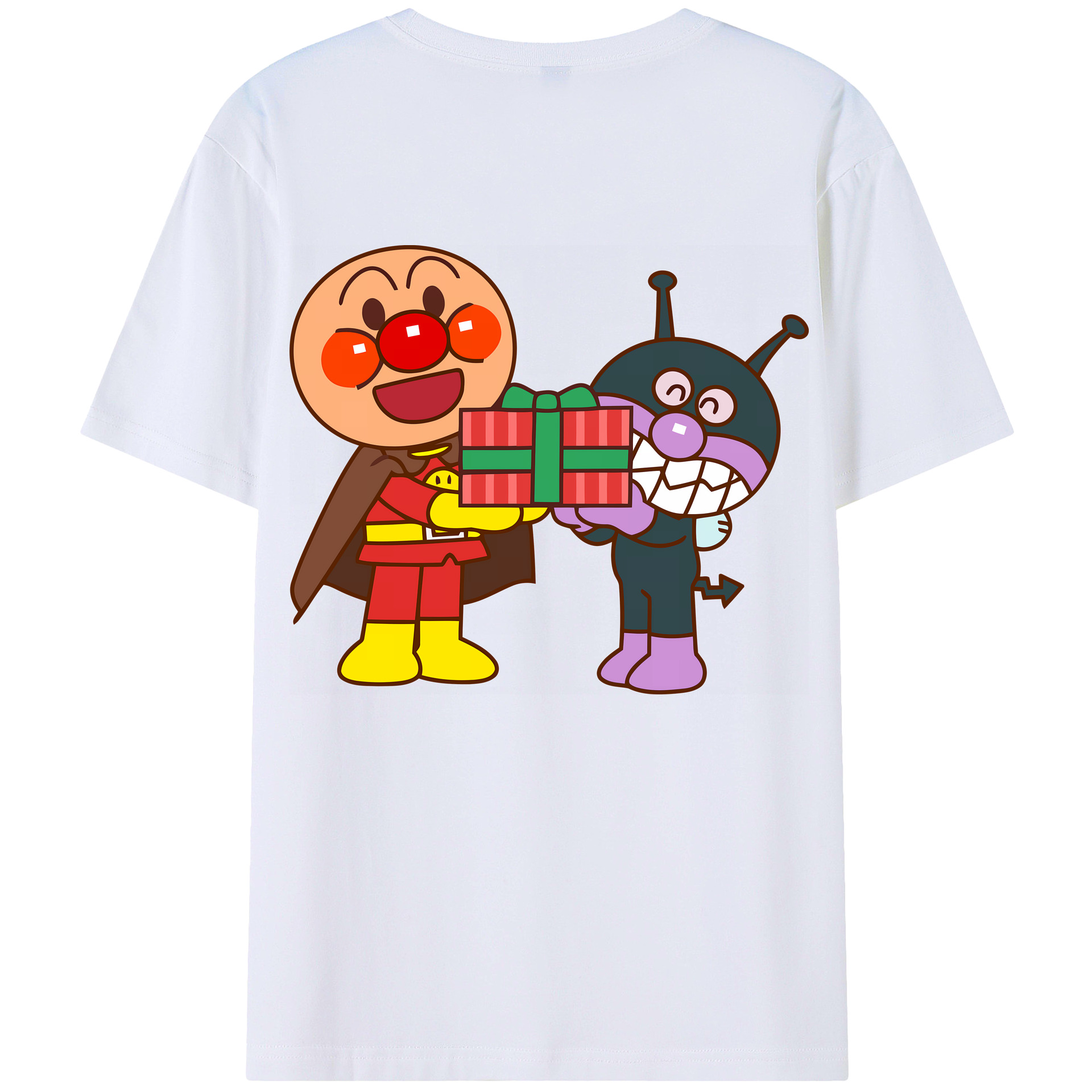 （画像用） アンパンマン Anpanman 綿100％ メンズ半袖Tシャツ（バックプリント） 通気性