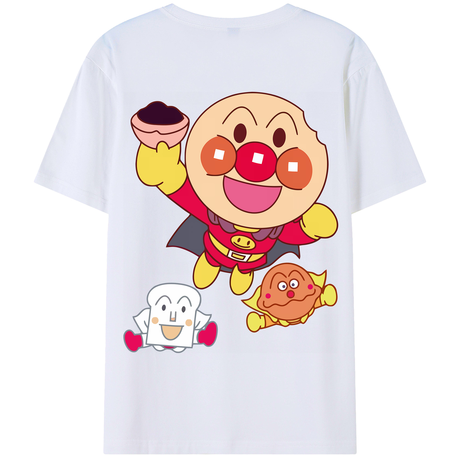 （画像用） アンパンマン Anpanman 綿100％ メンズ半袖Tシャツ（バックプリント） 通気性